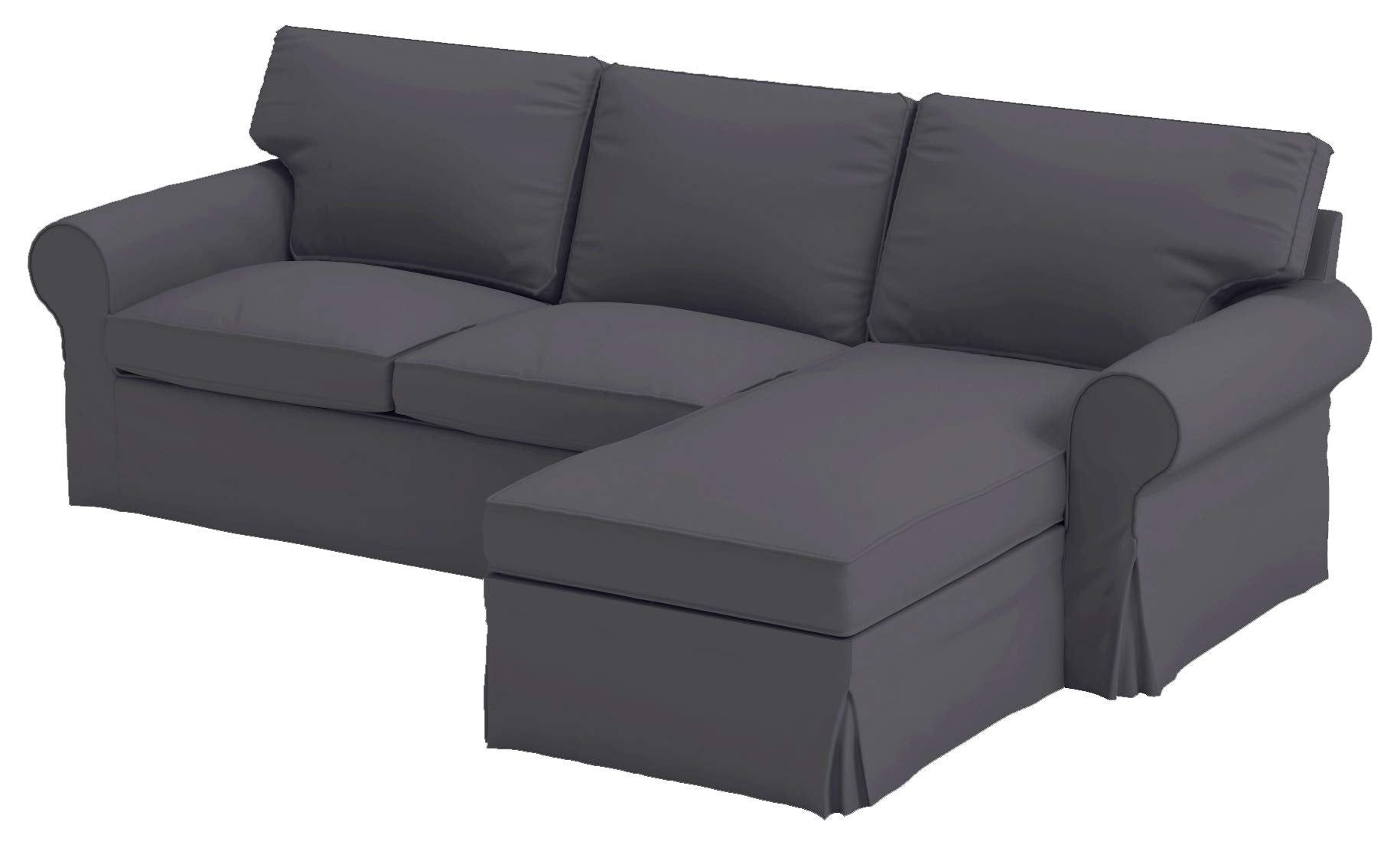 Heavy Duty Polyester Sofa Cover Only Replacement Compatible with IKEA Ektorp 3 Seat Sofa, Loveseat, Armchair, Sectional Corner, Chaise or Footstool Ektorp Slipcover (Beige Flax Polyester 3)