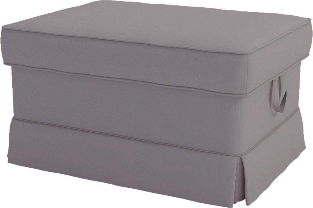 Heavy Duty Polyester Sofa Cover Only Replacement Compatible with IKEA Ektorp 3 Seat Sofa, Loveseat, Armchair, Sectional Corner, Chaise or Footstool Ektorp Slipcover (Beige Flax Polyester 3)
