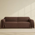 Washable Sofa Cover%100 Pure Cotton, Cream Couch Covers for Loveseat, Futon, Sofa, Sectional L Shape, U Shape, 4 Layered Natural Muslin Cloud Like Boho Couch Cover (Cream, 70x98/177x250cm)