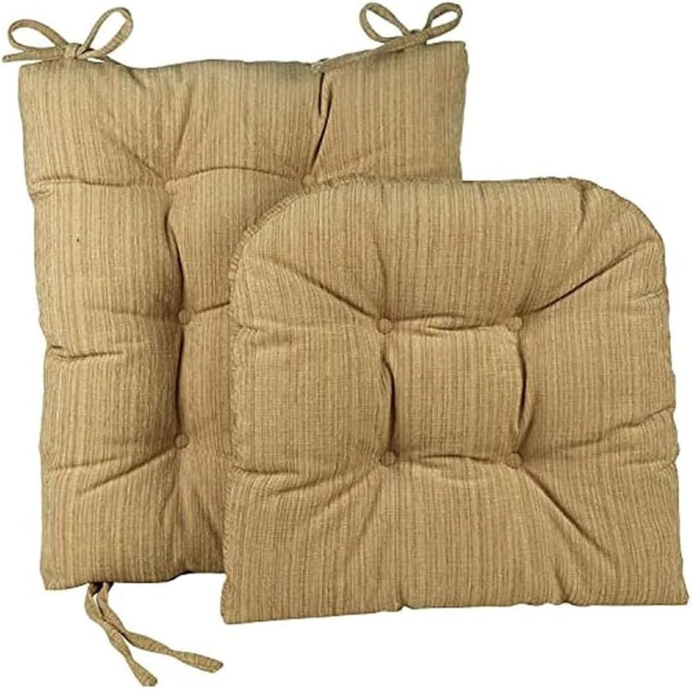 Klear Vu The Gripper Non-Slip Rocking Chair Cushion Set with Thick Padding, Includes Seat Pad & Back Pillow with Ties for Indoor Living Room Rocker, 17x17 Inches, 2 Piece Set, Wedgewood