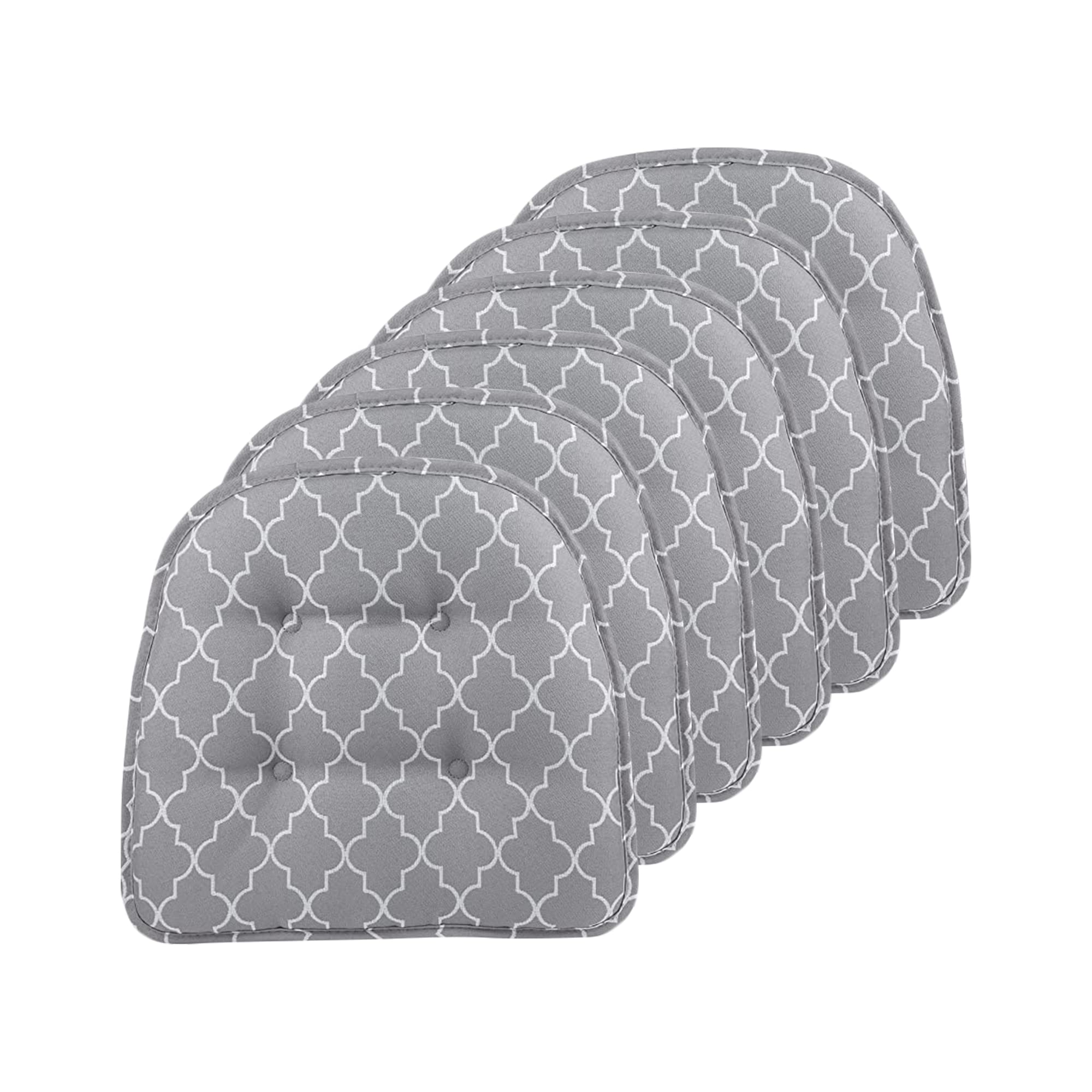 Non-Slip Chair Cushions, Assembled in USA, U-Shaped Skid-Proof Seat Pads for Dining Room, Kitchen, Office, 15"x16"
