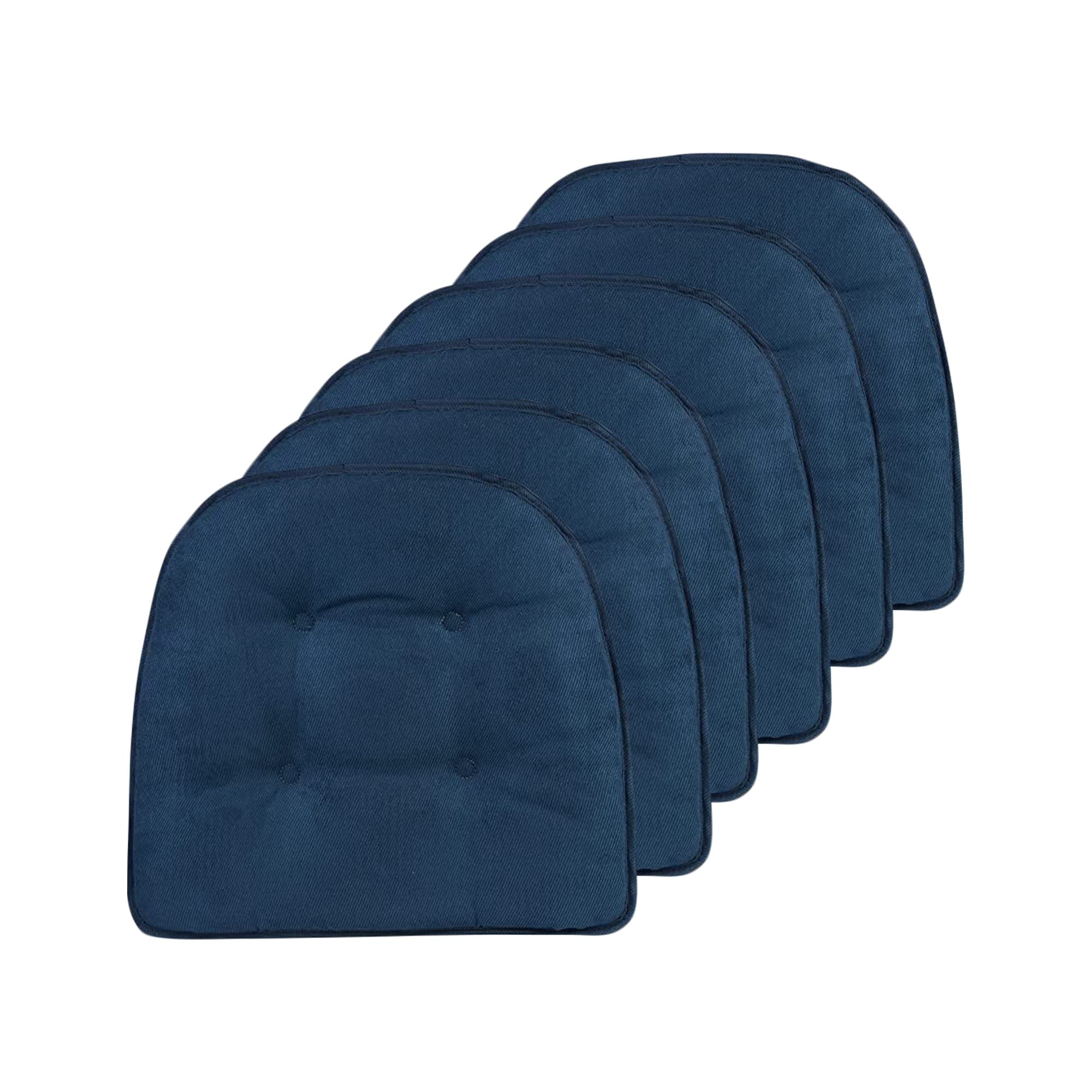 Non-Slip Chair Cushions, Assembled in USA, U-Shaped Skid-Proof Seat Pads for Dining Room, Kitchen, Office, 15"x16"