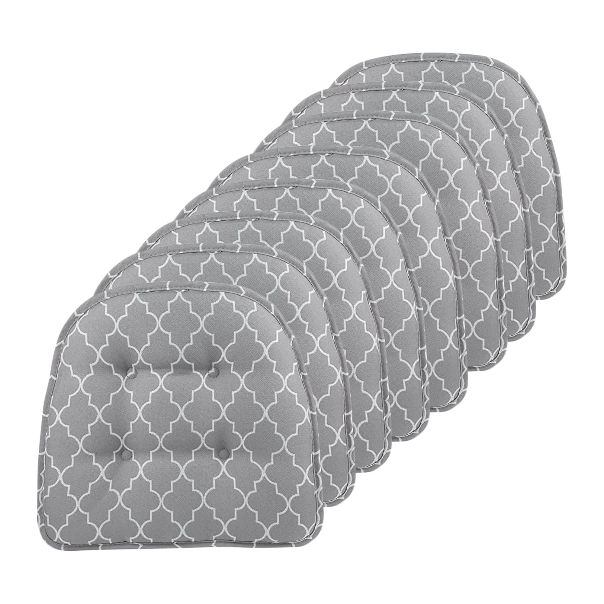 Non-Slip Chair Cushions, Assembled in USA, U-Shaped Skid-Proof Seat Pads for Dining Room, Kitchen, Office, 15"x16"