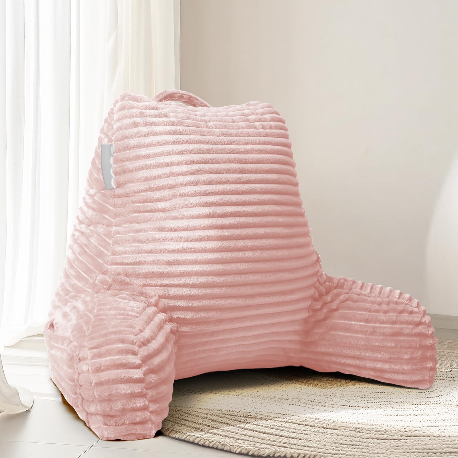 Hearth & Harbor Reading Pillow for Bed Adult – Back Pillow for Sitting in Bed, Standard Bed Pillows for Sitting Up in Bed, Foam Bed Chair Pillow, Sage Green Bed Rest Pillow