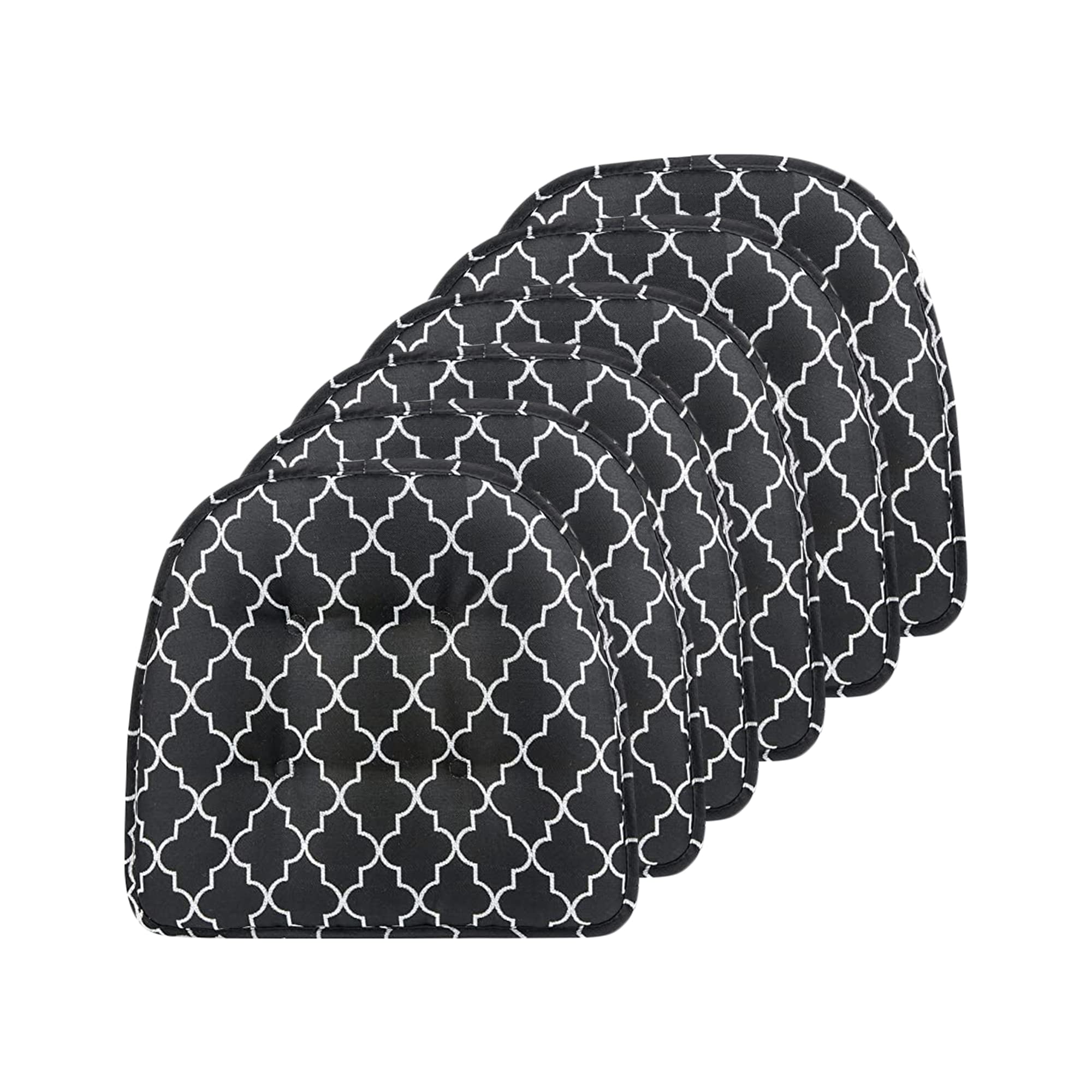 Non-Slip Chair Cushions, Assembled in USA, U-Shaped Skid-Proof Seat Pads for Dining Room, Kitchen, Office, 15"x16"
