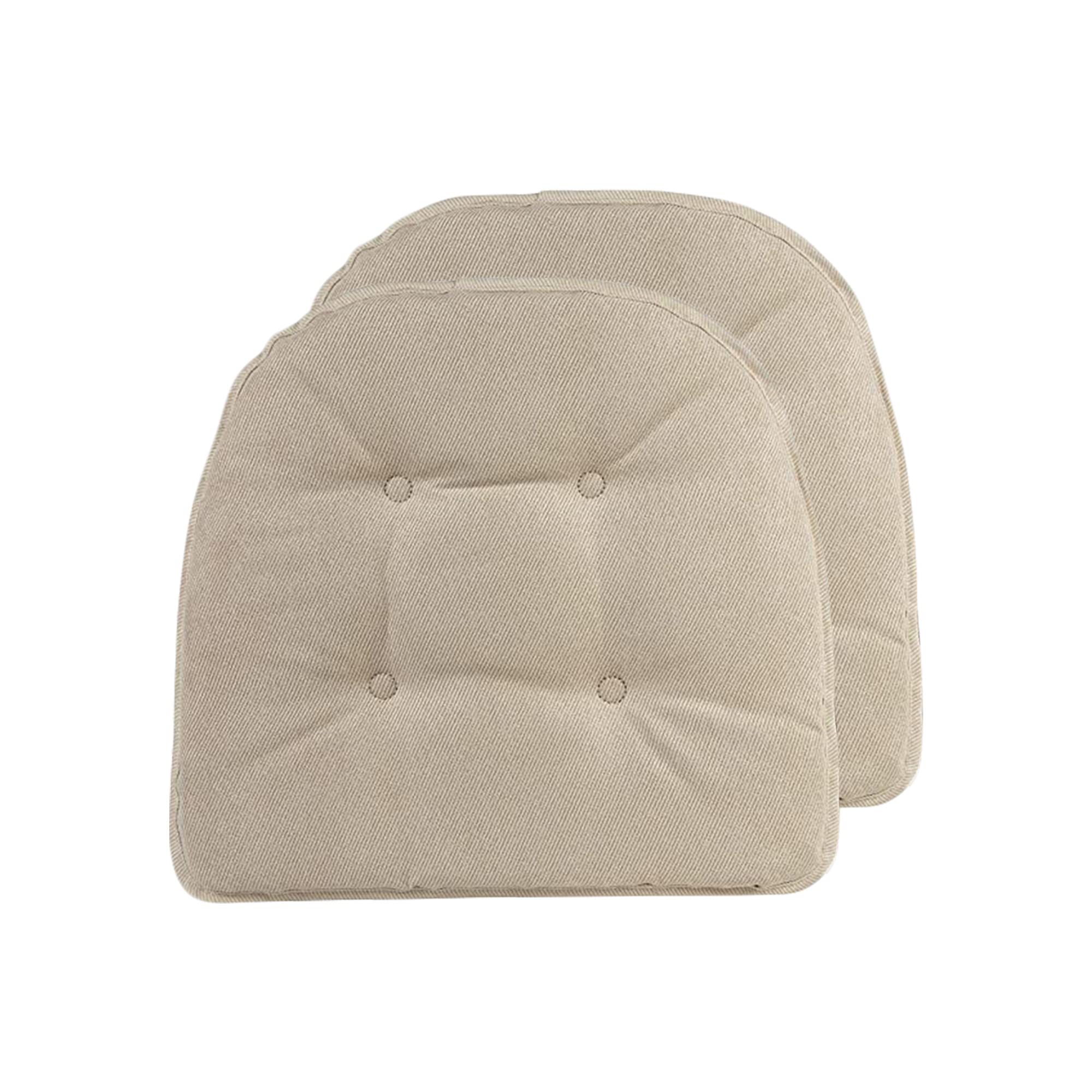 Non-Slip Chair Cushions, Assembled in USA, U-Shaped Skid-Proof Seat Pads for Dining Room, Kitchen, Office, 15"x16"