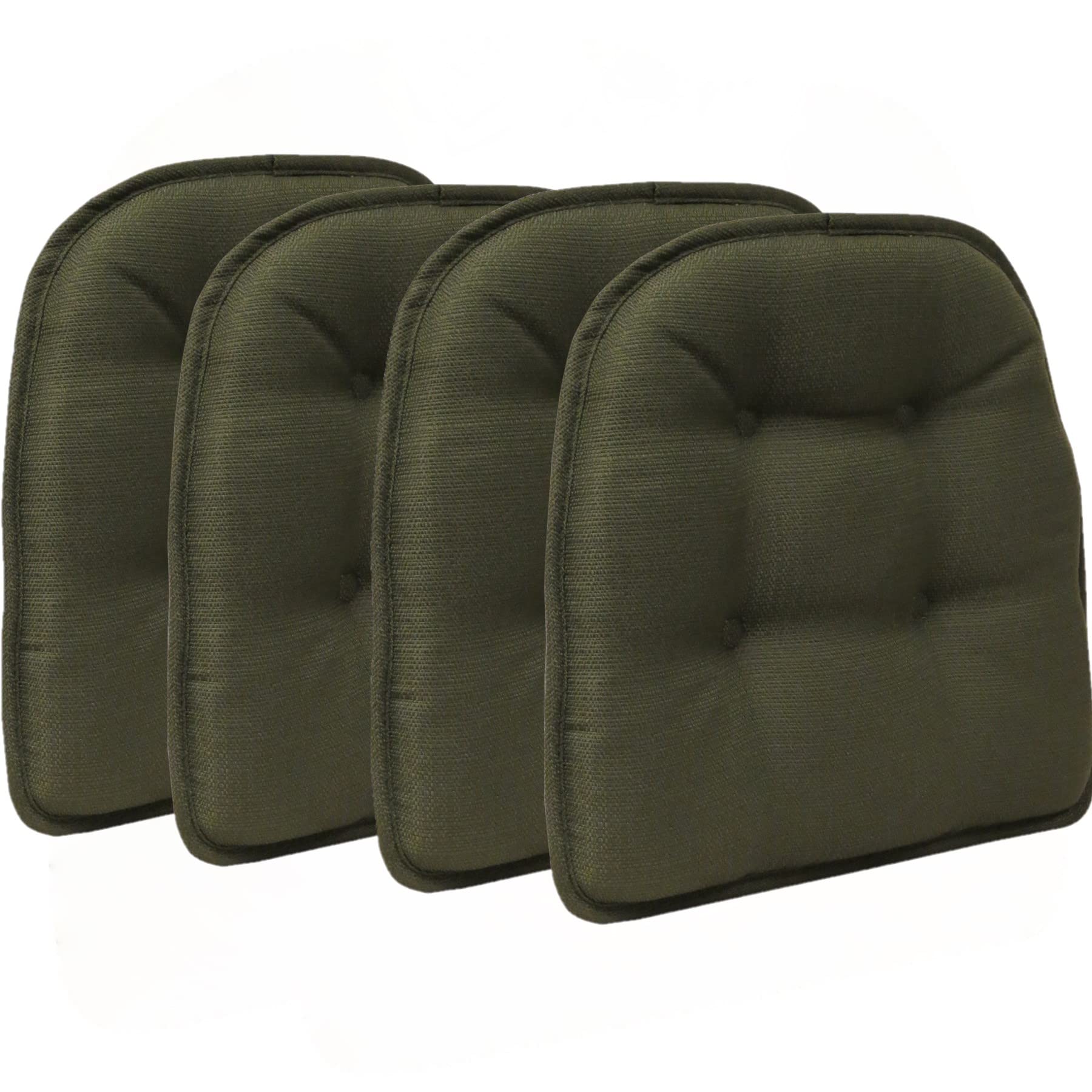 Non-Slip Chair Cushions, Assembled in USA, U-Shaped Skid-Proof Seat Pads for Dining Room, Kitchen, Office, 15"x16"