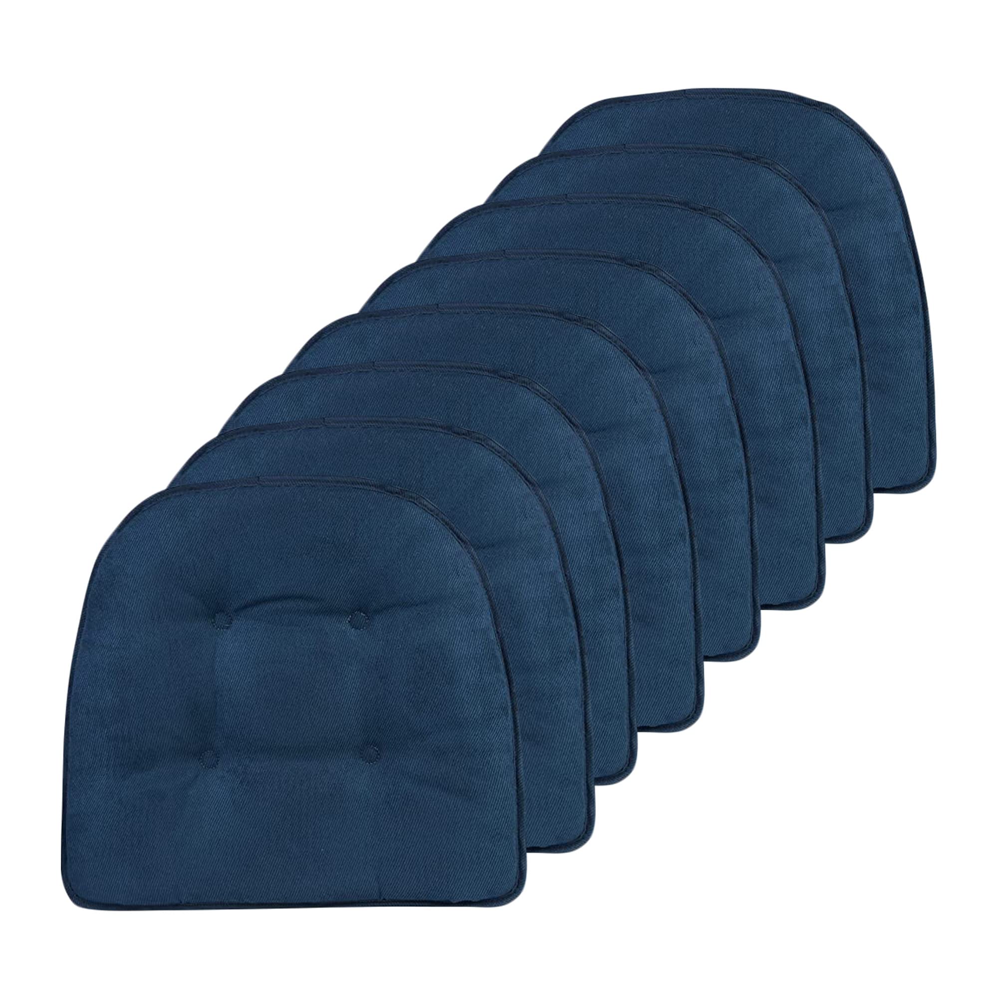 Non-Slip Chair Cushions, Assembled in USA, U-Shaped Skid-Proof Seat Pads for Dining Room, Kitchen, Office, 15"x16"