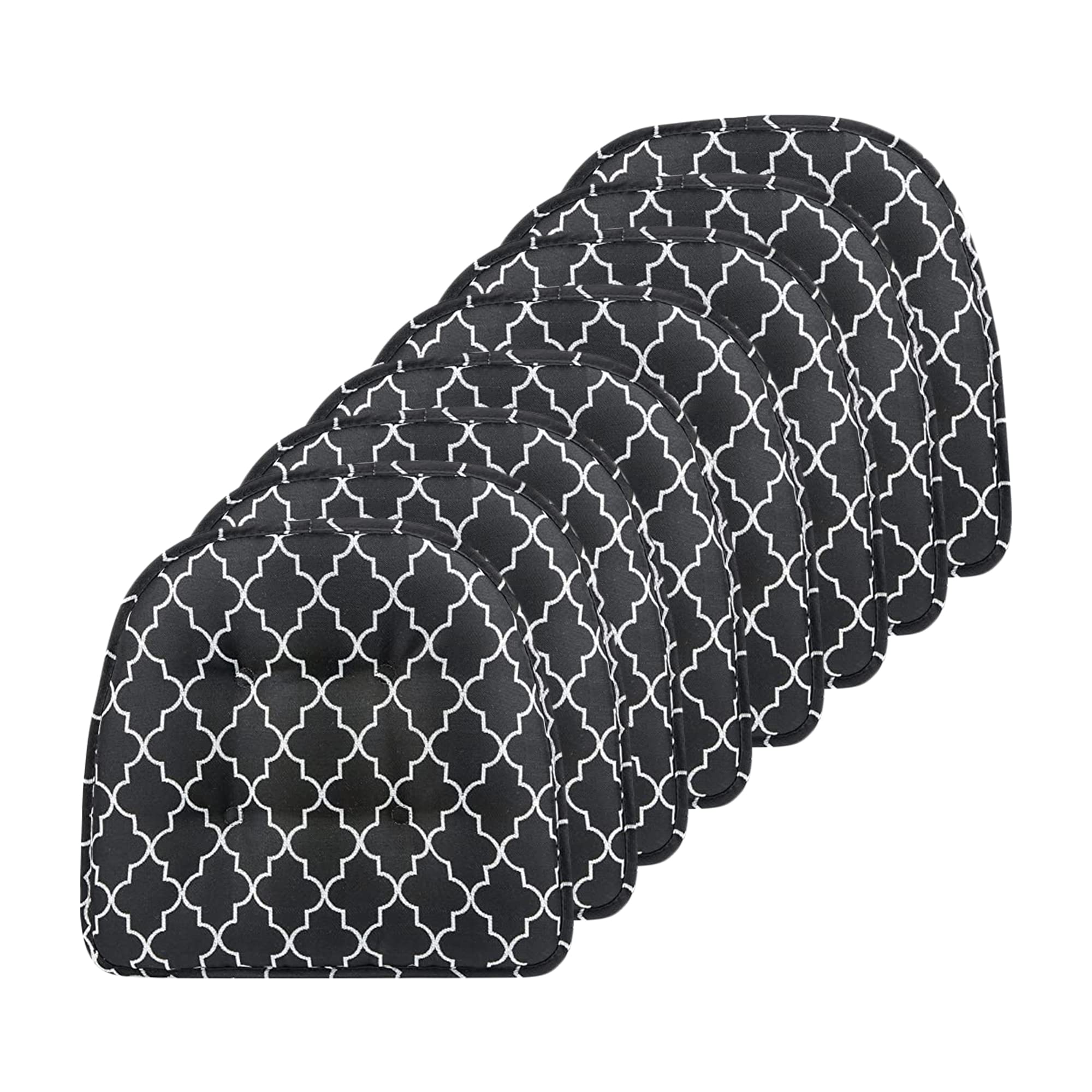 Non-Slip Chair Cushions, Assembled in USA, U-Shaped Skid-Proof Seat Pads for Dining Room, Kitchen, Office, 15"x16"