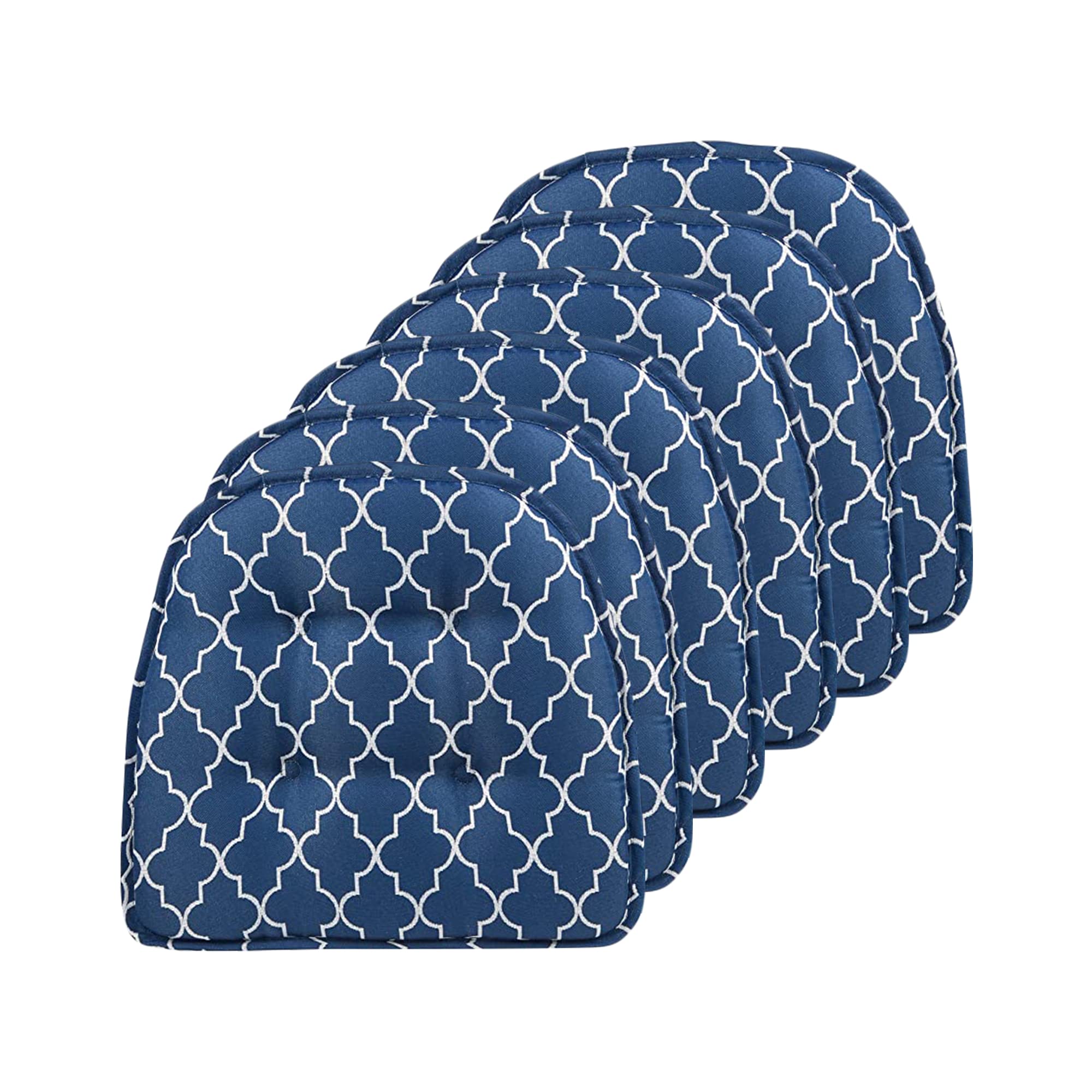 Non-Slip Chair Cushions, Assembled in USA, U-Shaped Skid-Proof Seat Pads for Dining Room, Kitchen, Office, 15"x16"