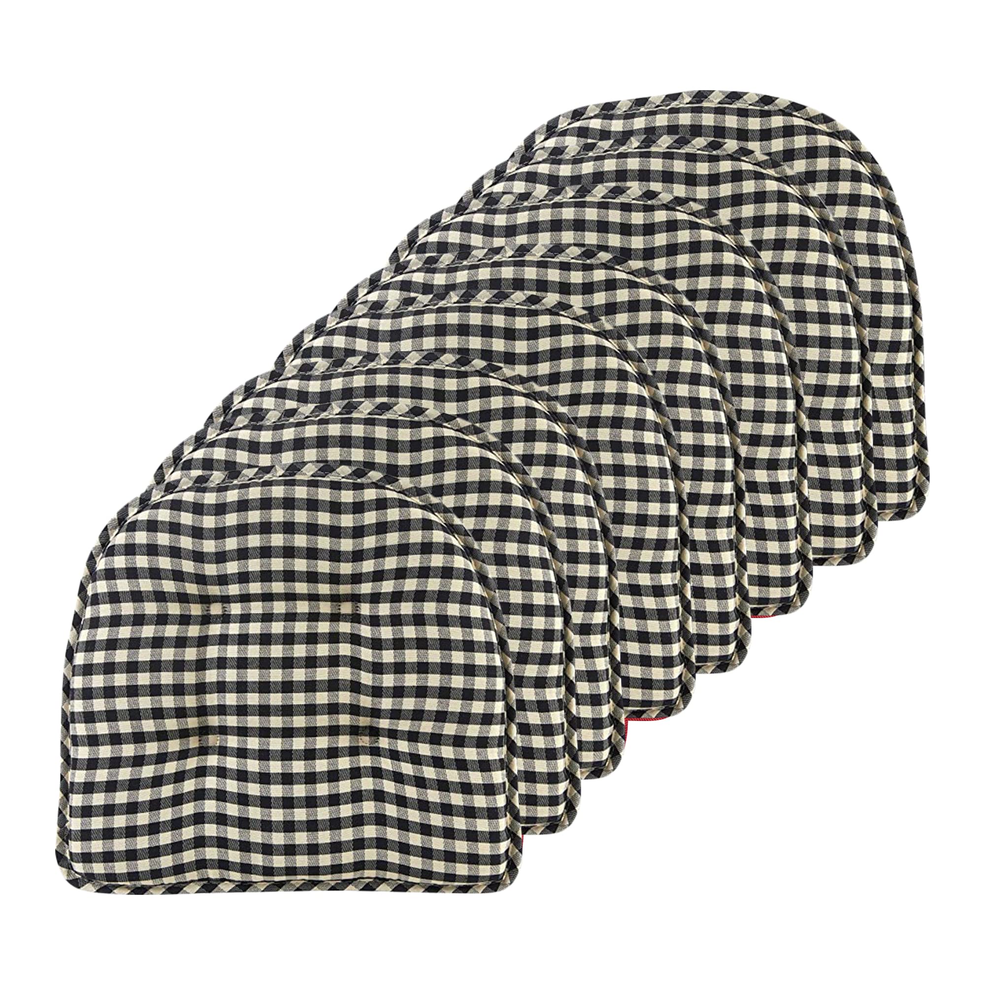 Non-Slip Chair Cushions, Assembled in USA, U-Shaped Skid-Proof Seat Pads for Dining Room, Kitchen, Office, 15"x16"