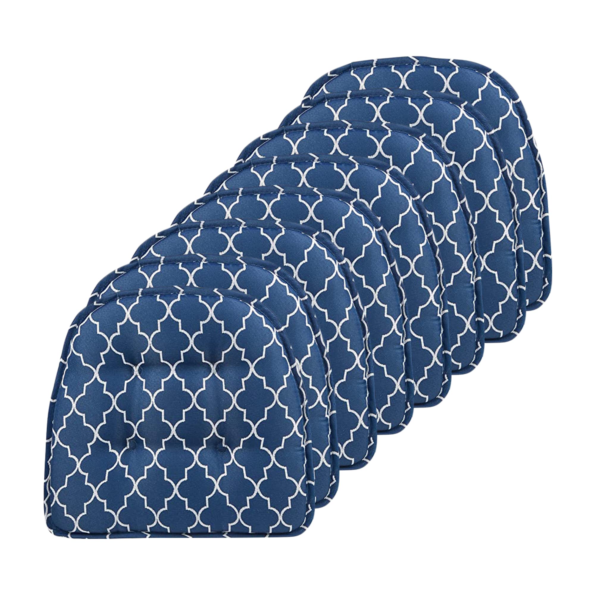 Non-Slip Chair Cushions, Assembled in USA, U-Shaped Skid-Proof Seat Pads for Dining Room, Kitchen, Office, 15"x16"