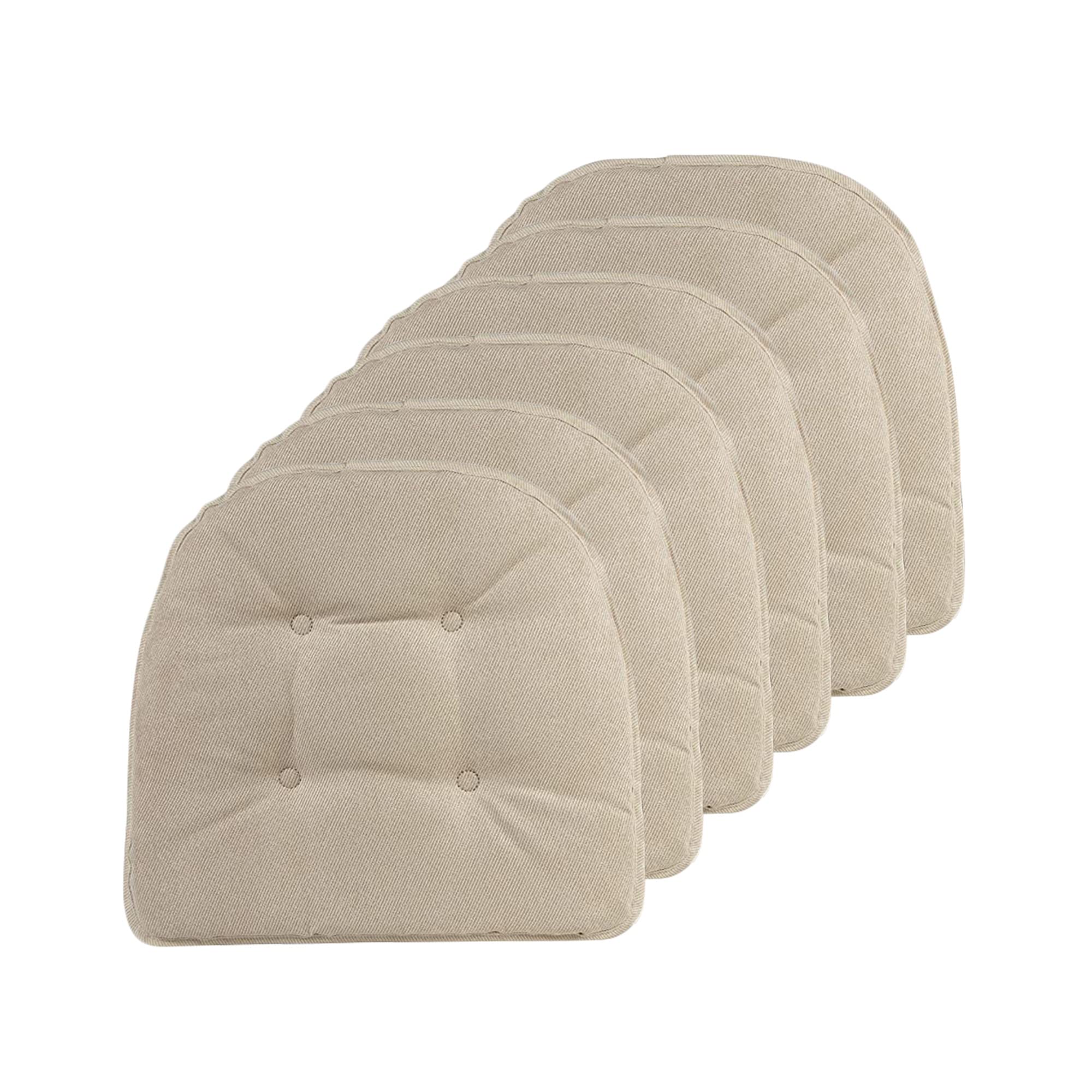 Non-Slip Chair Cushions, Assembled in USA, U-Shaped Skid-Proof Seat Pads for Dining Room, Kitchen, Office, 15"x16"