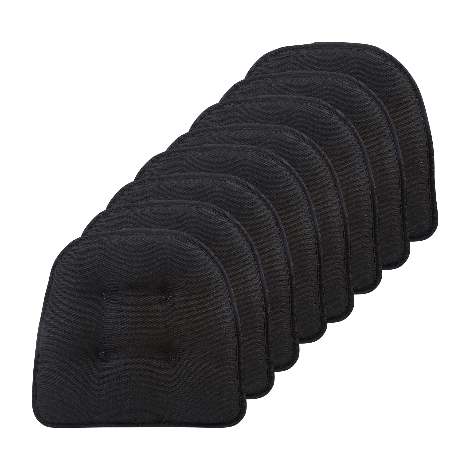 Non-Slip Chair Cushions, Assembled in USA, U-Shaped Skid-Proof Seat Pads for Dining Room, Kitchen, Office, 15"x16"