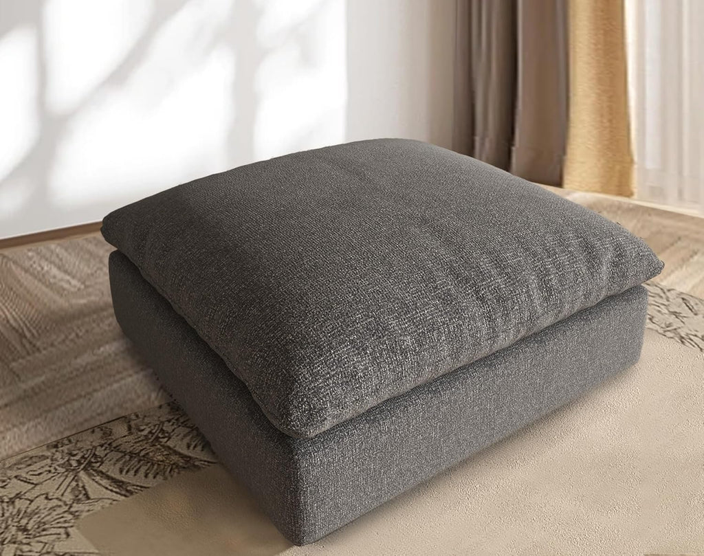 Fajiani Cloud Sofa Slipcover, Middle Module Sofa Cover, Linen Blend Fabric, Cream White, Removable & Washable