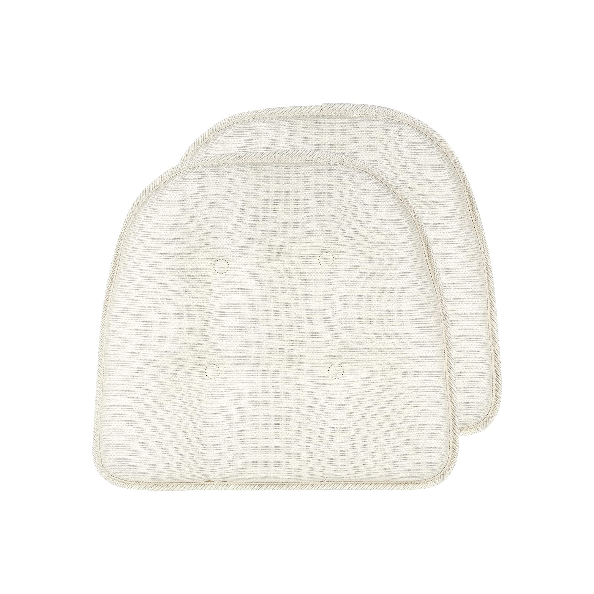 Non-Slip Chair Cushions, Assembled in USA, U-Shaped Skid-Proof Seat Pads for Dining Room, Kitchen, Office, 15"x16"