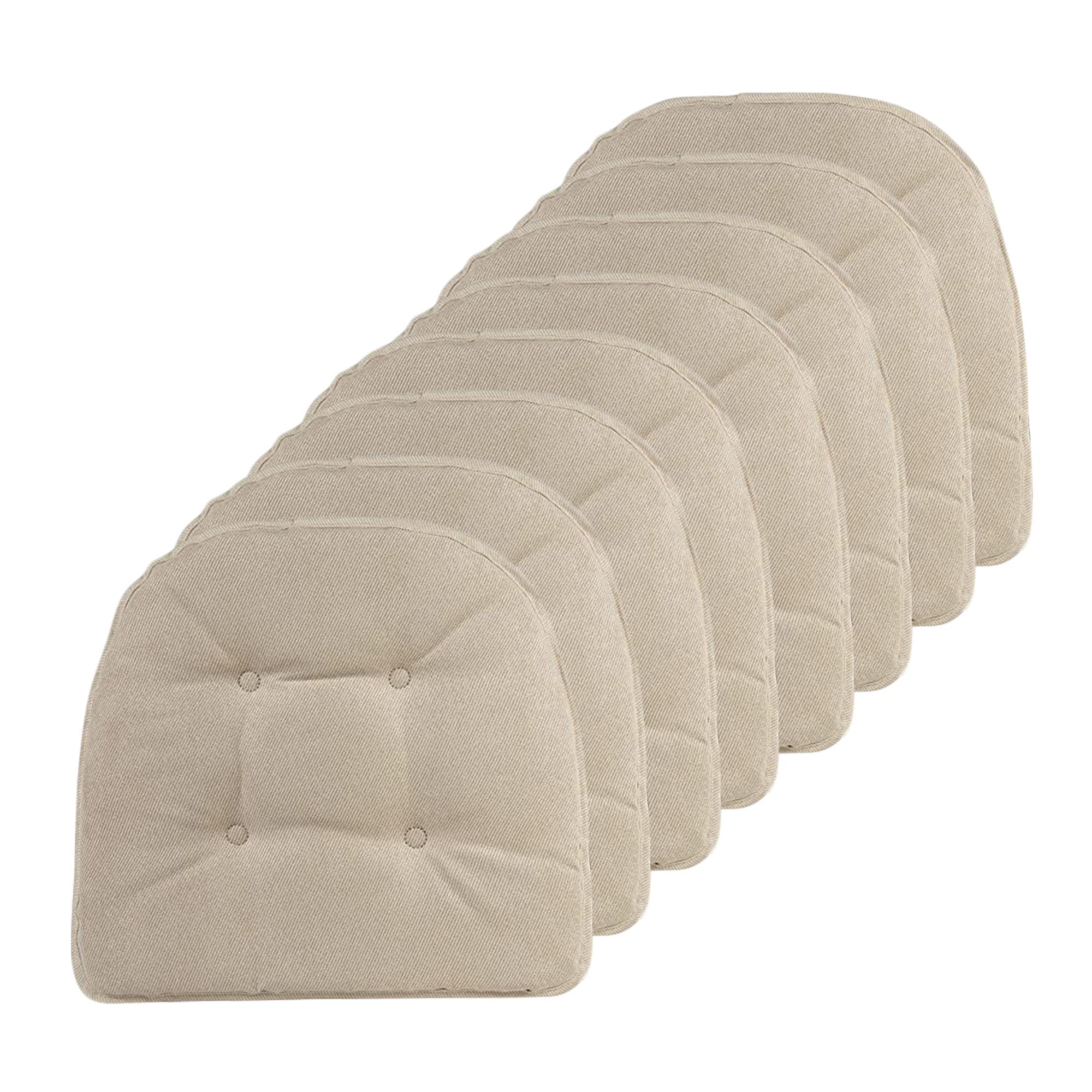 Non-Slip Chair Cushions, Assembled in USA, U-Shaped Skid-Proof Seat Pads for Dining Room, Kitchen, Office, 15"x16"