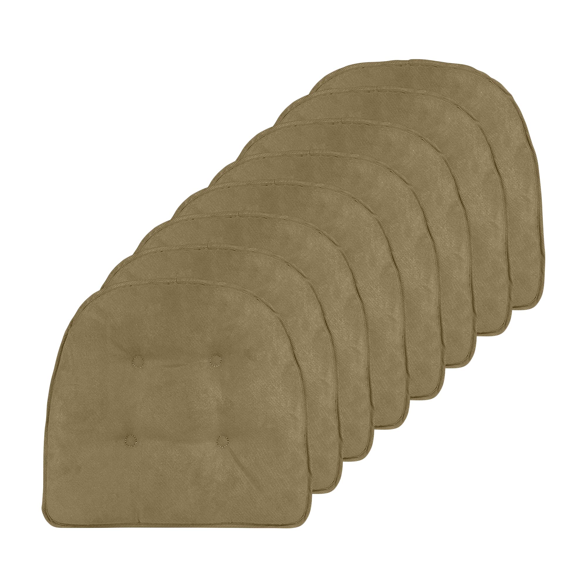 Non-Slip Chair Cushions, Assembled in USA, U-Shaped Skid-Proof Seat Pads for Dining Room, Kitchen, Office, 15"x16"
