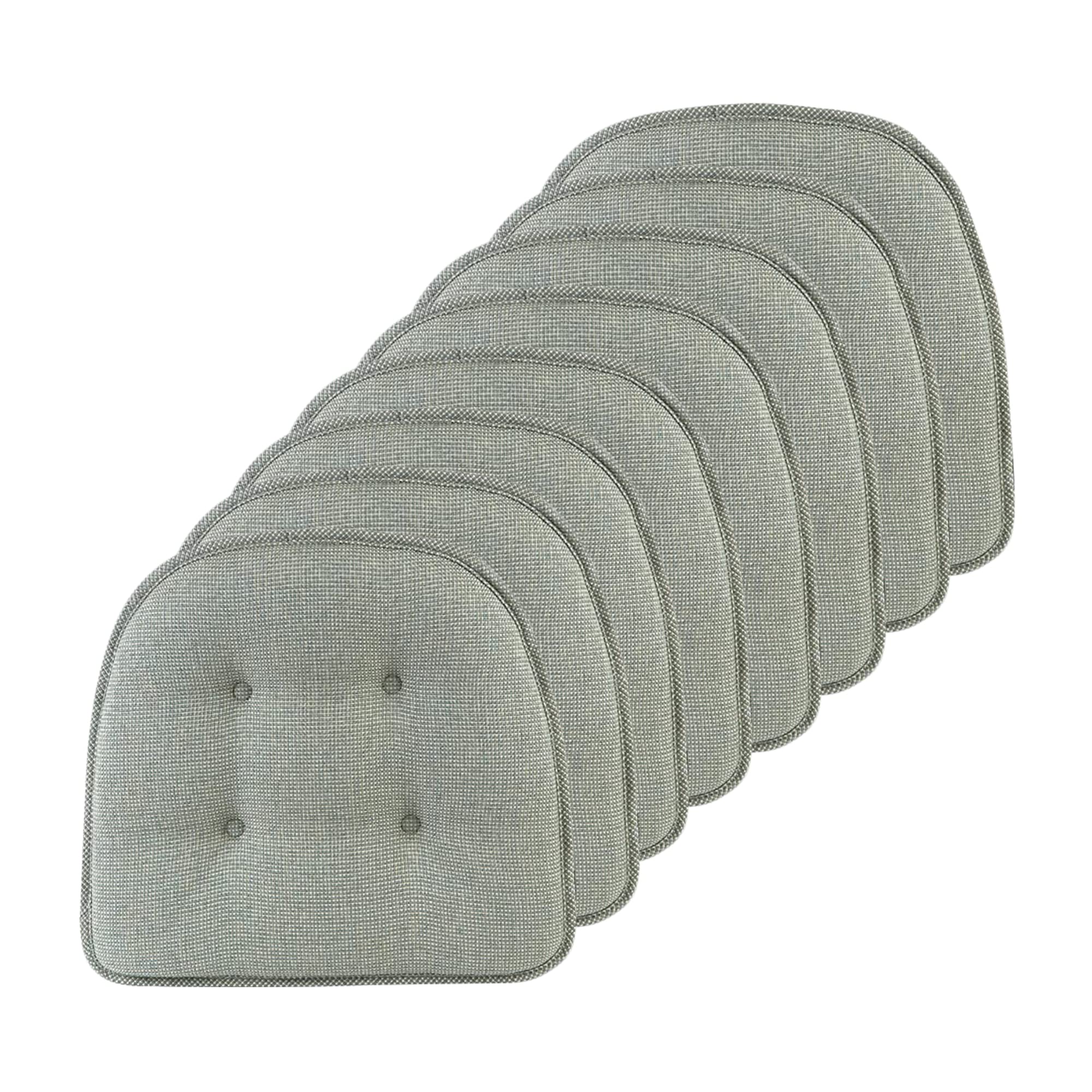 Non-Slip Chair Cushions, Assembled in USA, U-Shaped Skid-Proof Seat Pads for Dining Room, Kitchen, Office, 15"x16"