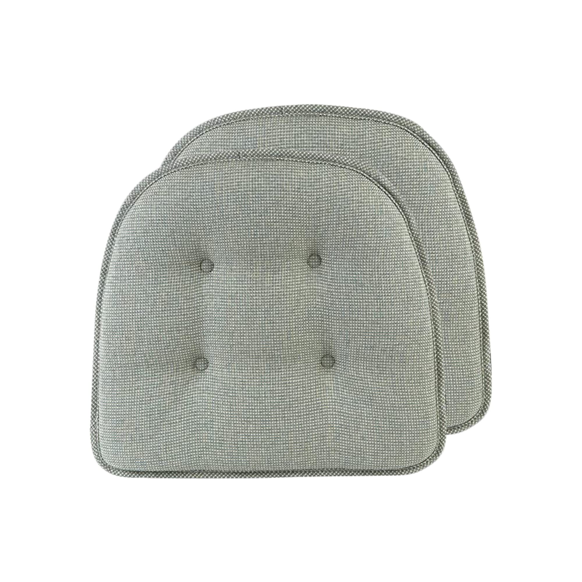 Non-Slip Chair Cushions, Assembled in USA, U-Shaped Skid-Proof Seat Pads for Dining Room, Kitchen, Office, 15"x16"