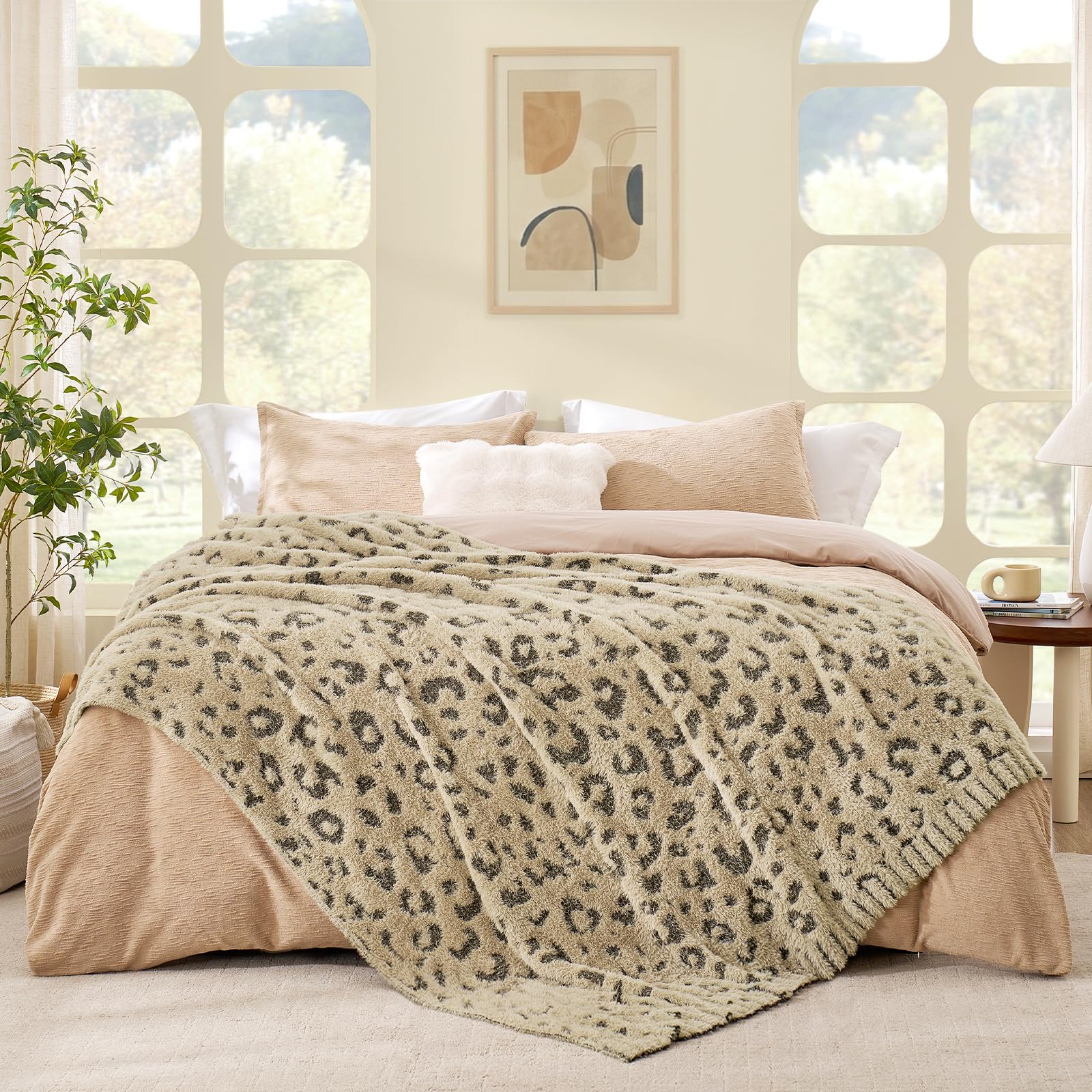 Snuggle Sac Sage Green Checkered Throw Blanket Faux Fur Knitted with Microfiber Yarn, Cozy Soft Warm Spring Blankets for Couch,Sofa,Bedroom,Sage Green Checker,50x60 inches