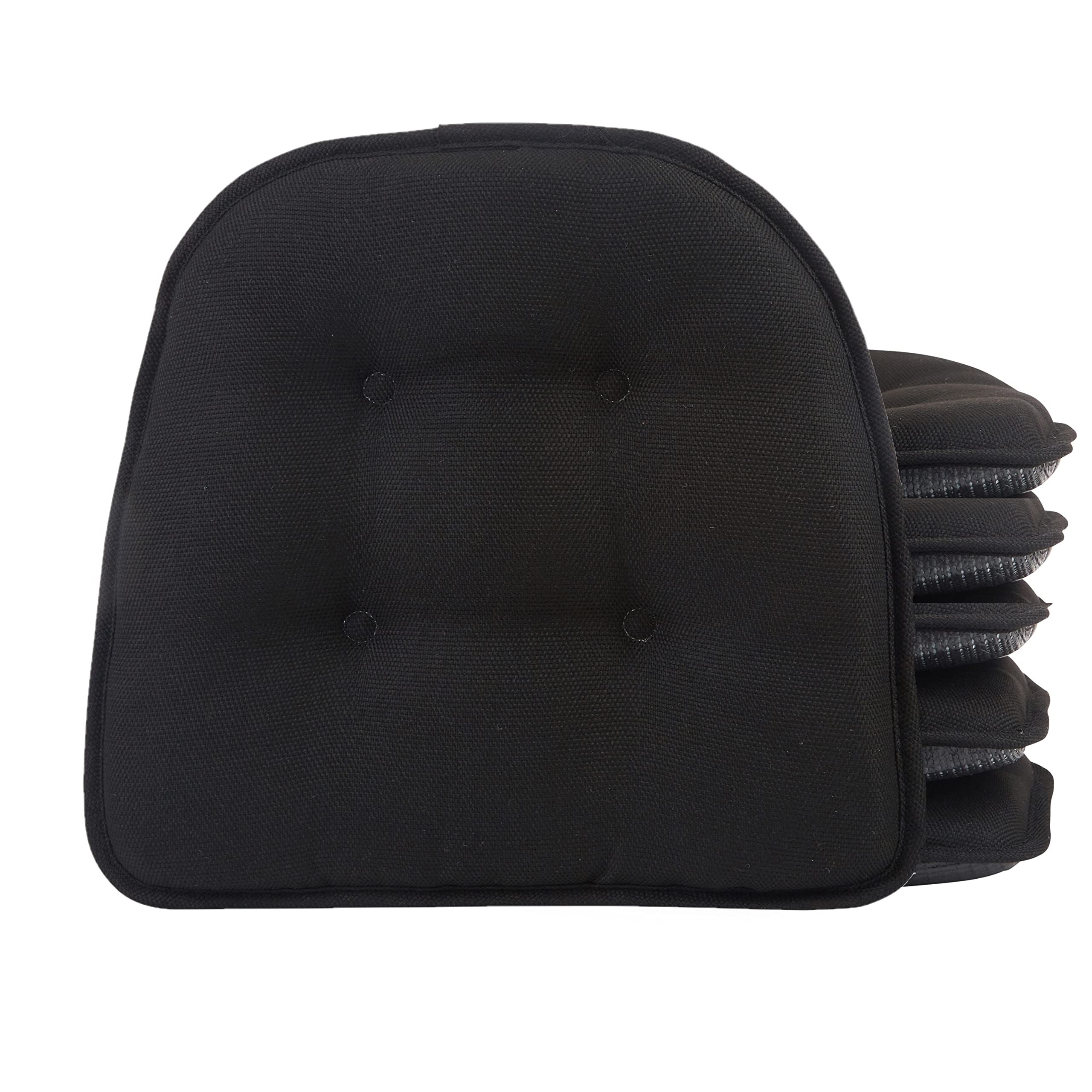 Non-Slip Chair Cushions, Assembled in USA, U-Shaped Skid-Proof Seat Pads for Dining Room, Kitchen, Office, 15"x16"