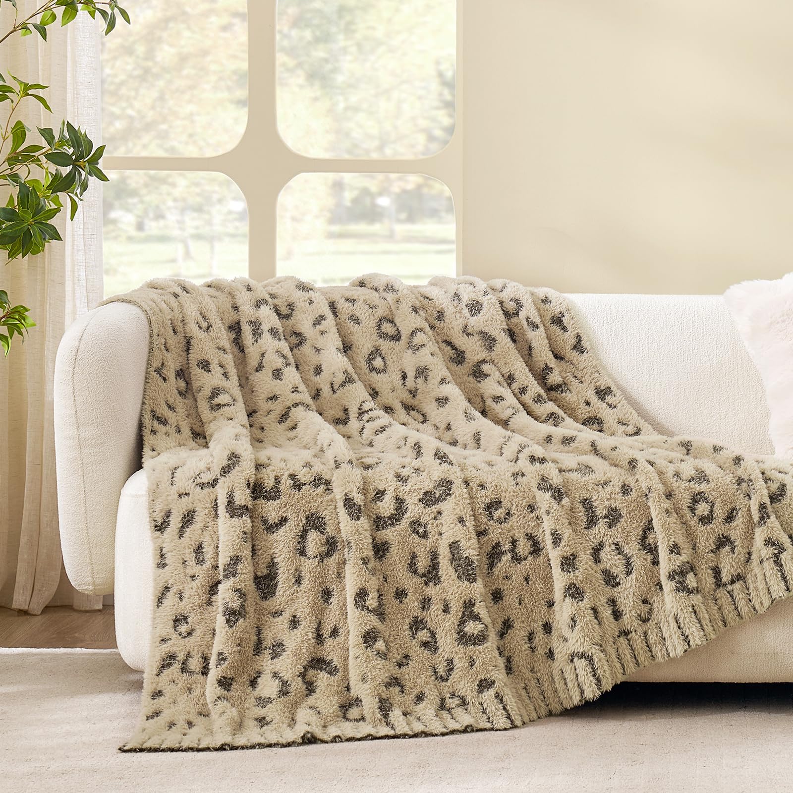 Snuggle Sac Sage Green Checkered Throw Blanket Faux Fur Knitted with Microfiber Yarn, Cozy Soft Warm Spring Blankets for Couch,Sofa,Bedroom,Sage Green Checker,50x60 inches