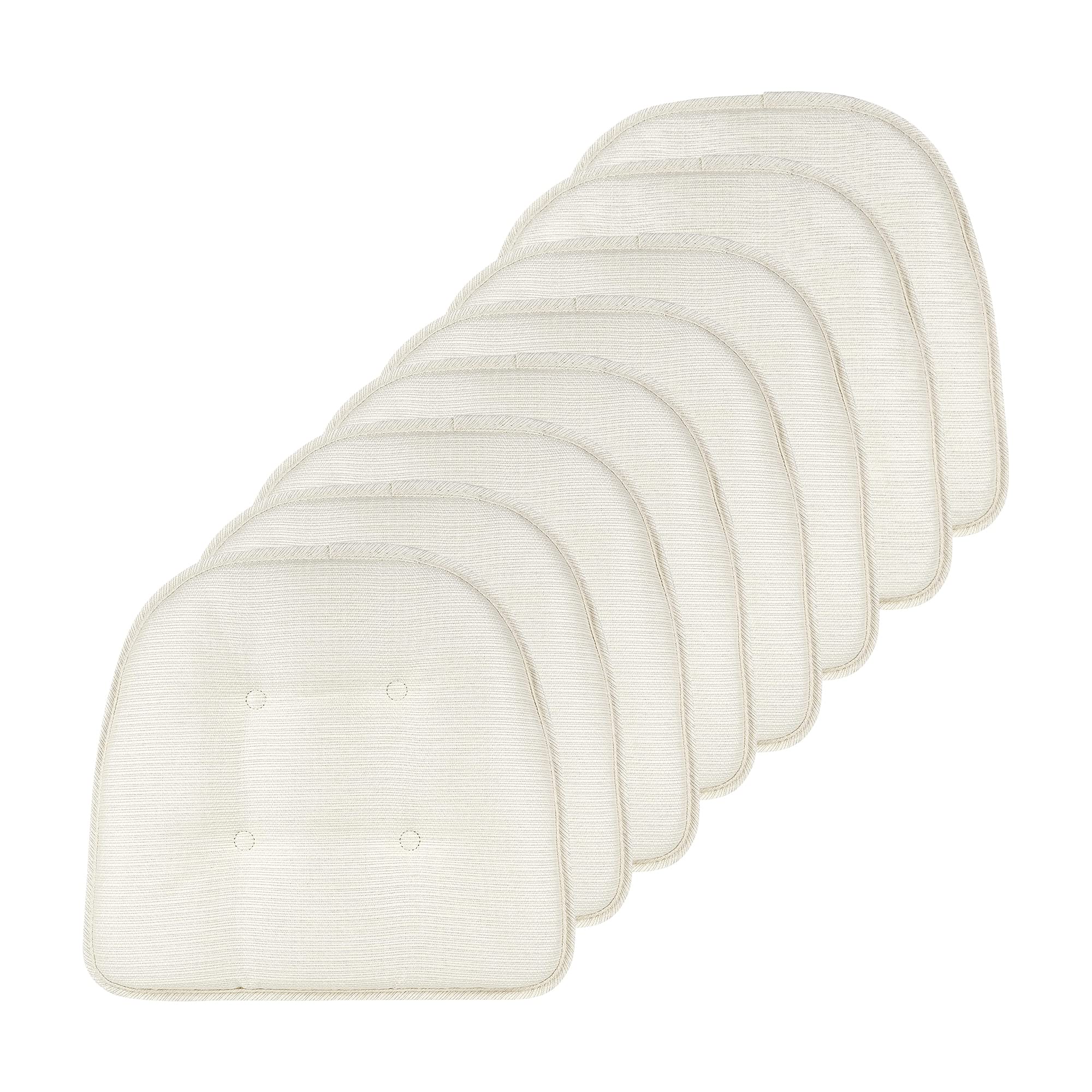 Non-Slip Chair Cushions, Assembled in USA, U-Shaped Skid-Proof Seat Pads for Dining Room, Kitchen, Office, 15"x16"