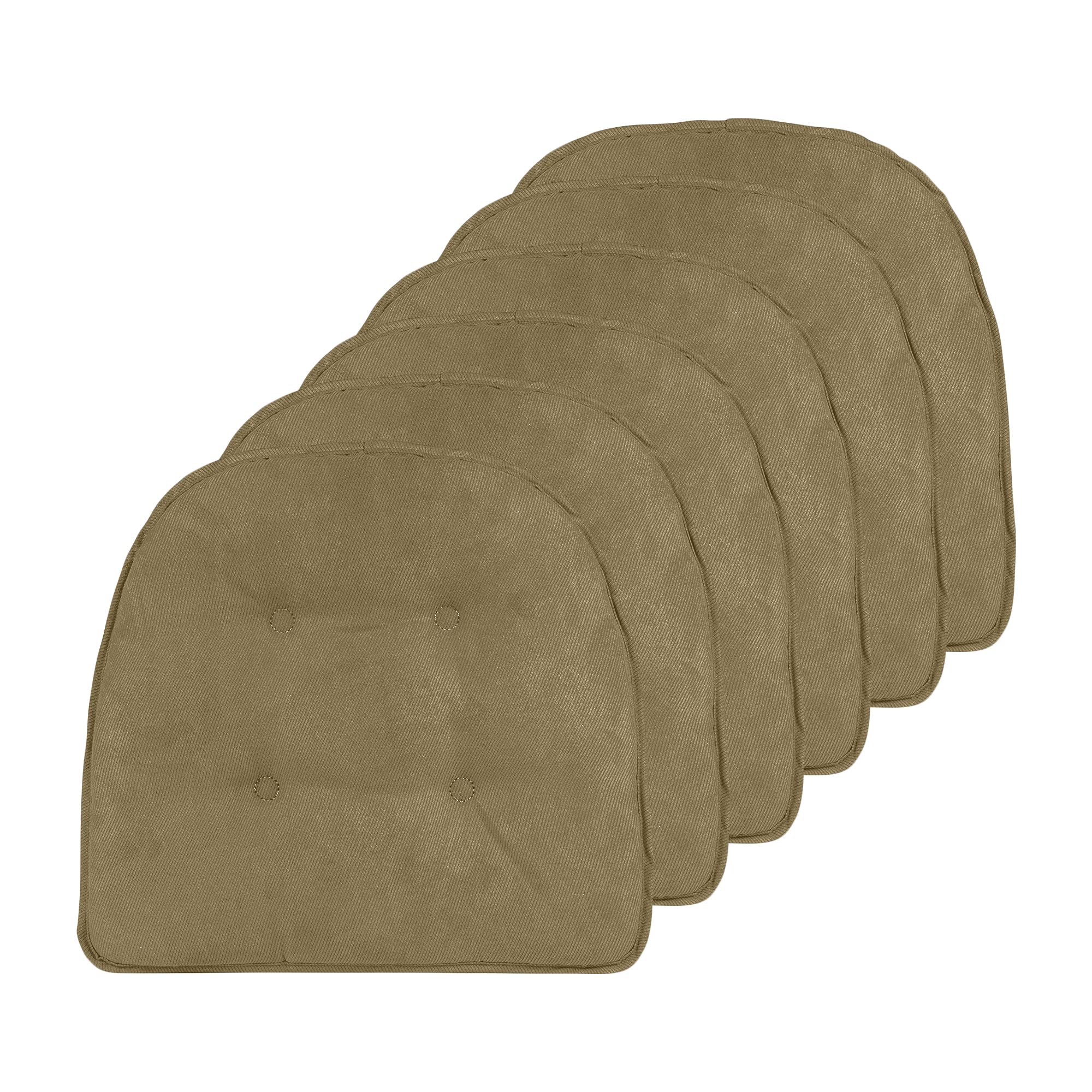 Non-Slip Chair Cushions, Assembled in USA, U-Shaped Skid-Proof Seat Pads for Dining Room, Kitchen, Office, 15"x16"