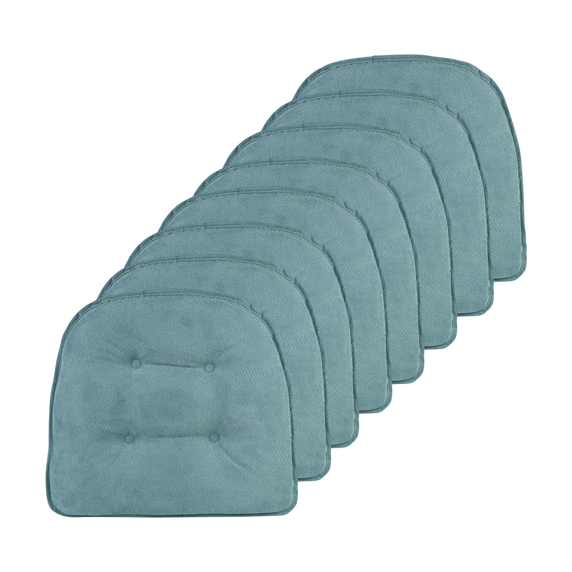 Non-Slip Chair Cushions, Assembled in USA, U-Shaped Skid-Proof Seat Pads for Dining Room, Kitchen, Office, 15"x16"