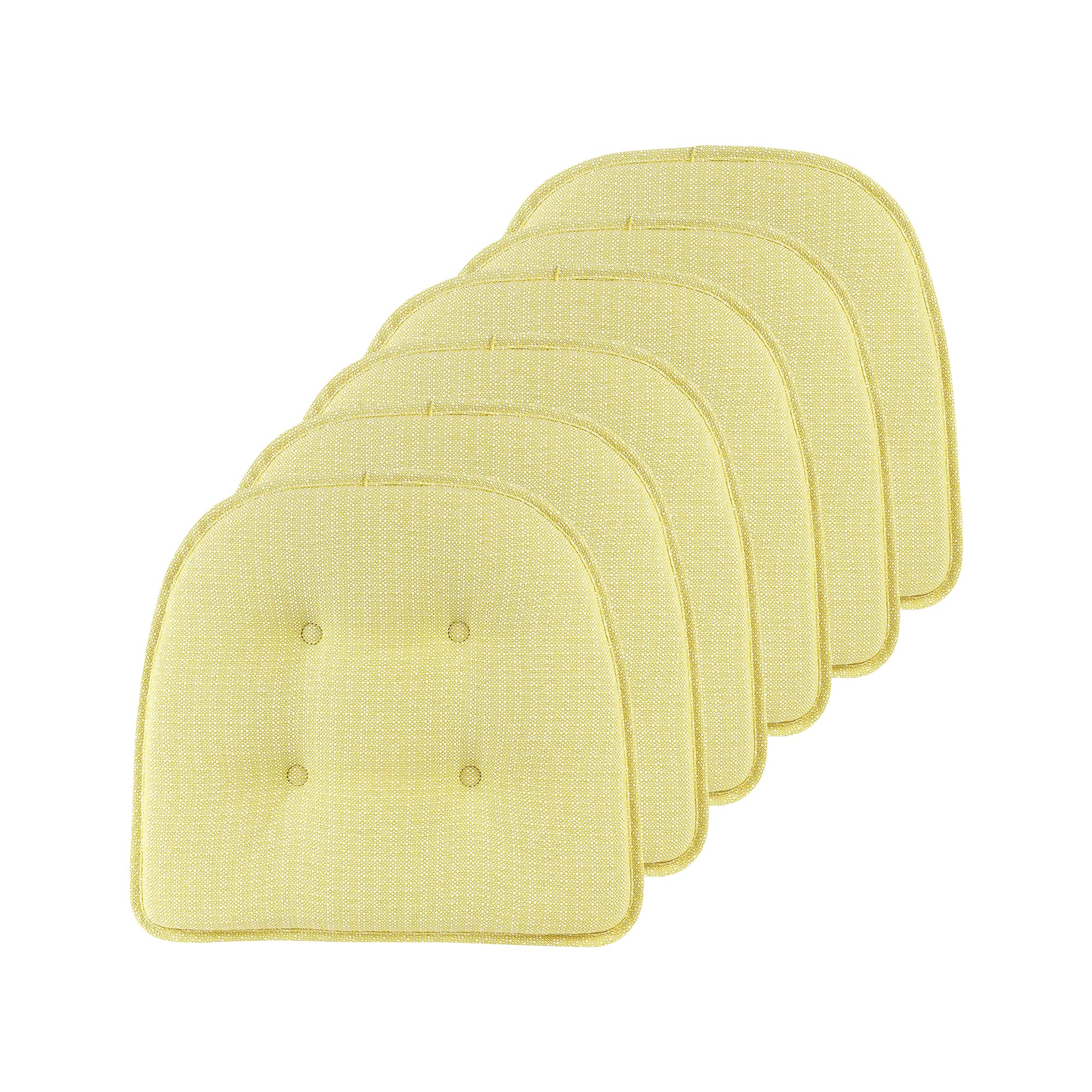 Non-Slip Chair Cushions, Assembled in USA, U-Shaped Skid-Proof Seat Pads for Dining Room, Kitchen, Office, 15"x16"