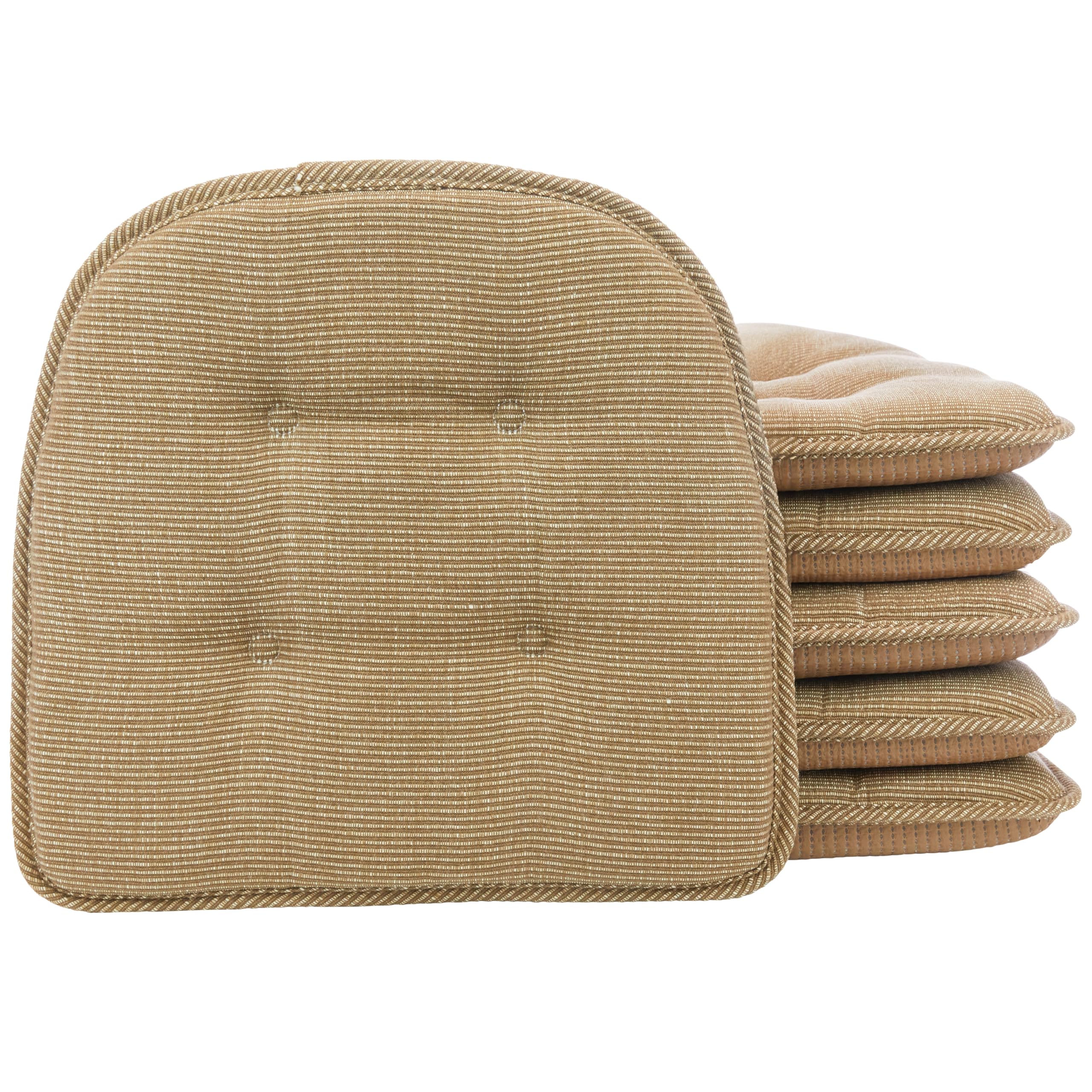 Non-Slip Chair Cushions, Assembled in USA, U-Shaped Skid-Proof Seat Pads for Dining Room, Kitchen, Office, 15"x16"