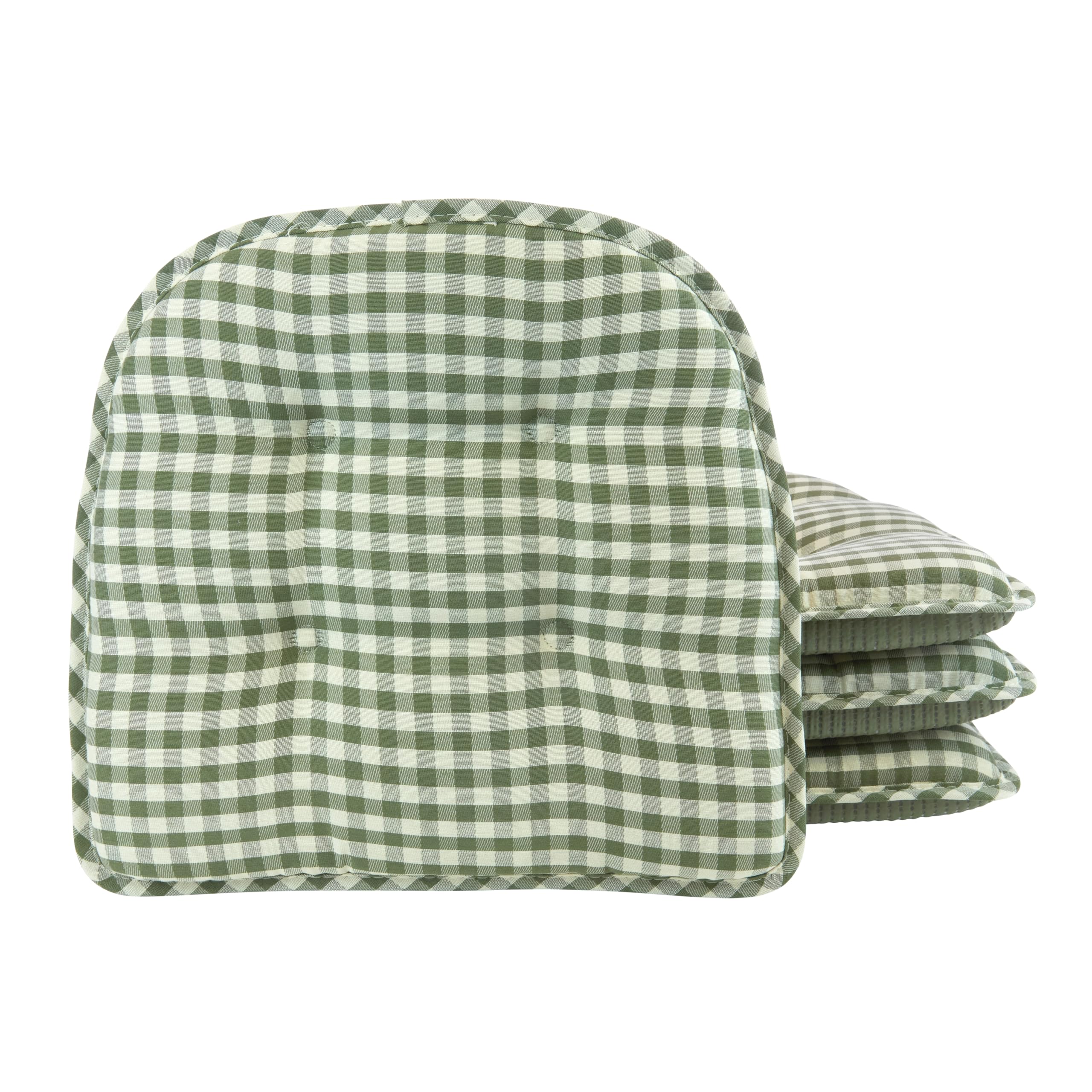 Non-Slip Chair Cushions, Assembled in USA, U-Shaped Skid-Proof Seat Pads for Dining Room, Kitchen, Office, 15"x16"