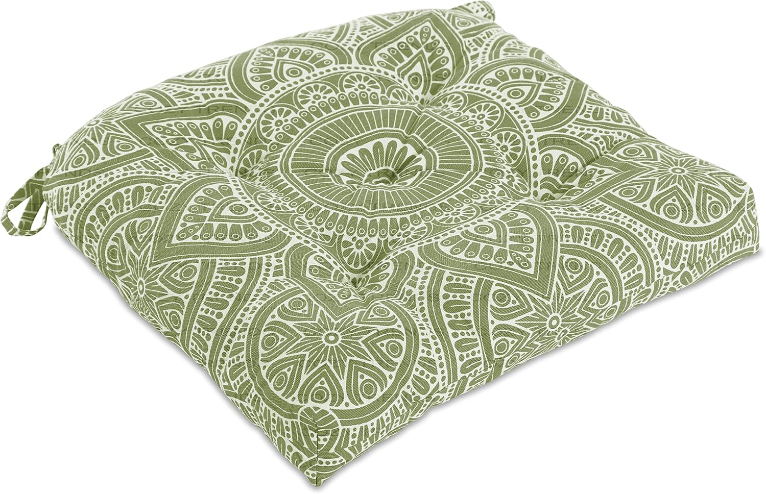 Handmade Cotton Chair Seat Pads Cushions Comfortable Pad with Ties 16''x16'' - for Dinning Chairs, Office Chair, and Bench (Sage)