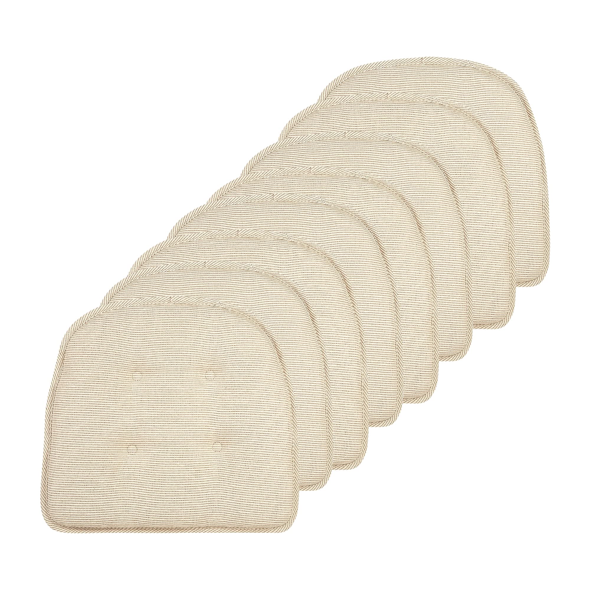 Non-Slip Chair Cushions, Assembled in USA, U-Shaped Skid-Proof Seat Pads for Dining Room, Kitchen, Office, 15"x16"