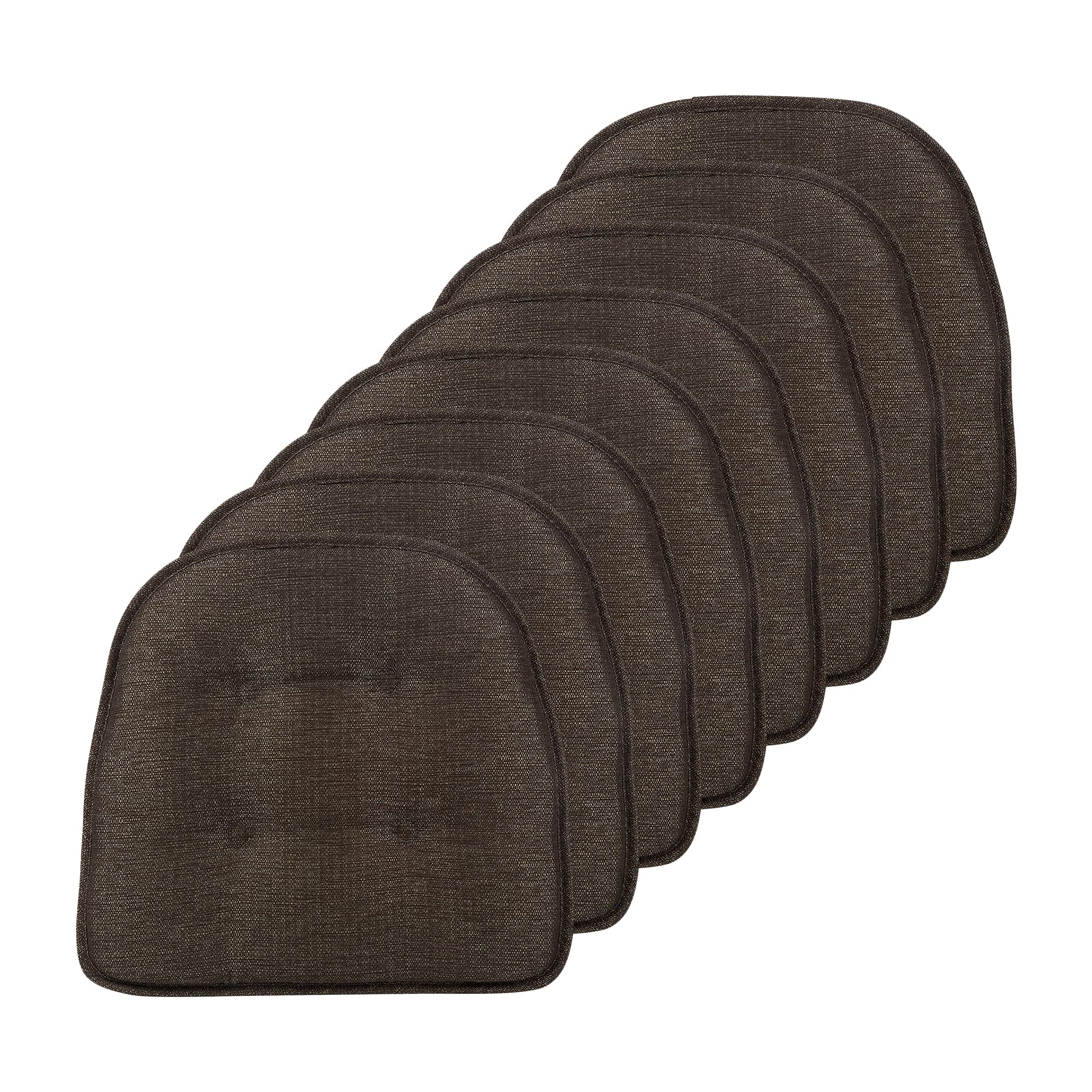 Non-Slip Chair Cushions, Assembled in USA, U-Shaped Skid-Proof Seat Pads for Dining Room, Kitchen, Office, 15"x16"
