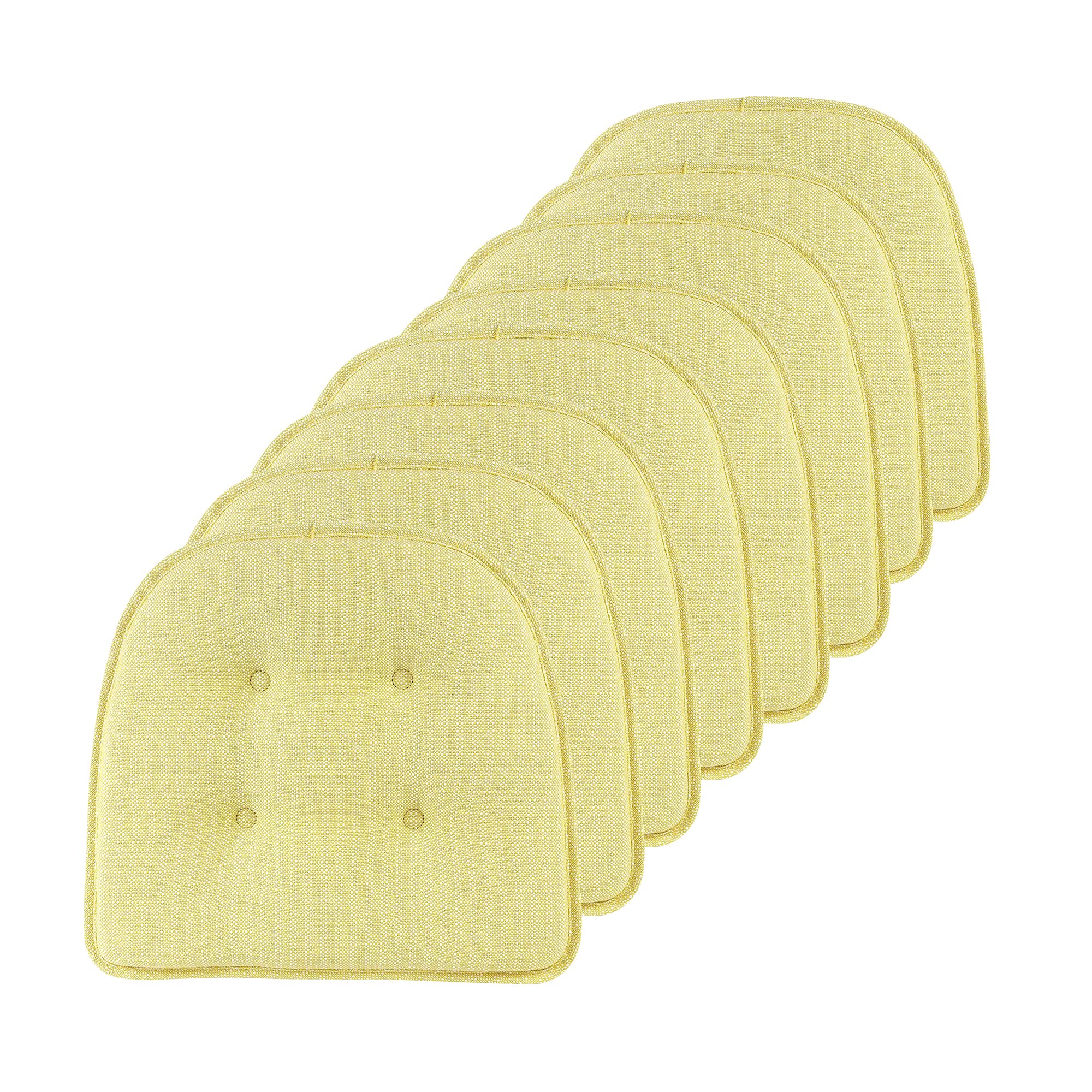 Non-Slip Chair Cushions, Assembled in USA, U-Shaped Skid-Proof Seat Pads for Dining Room, Kitchen, Office, 15"x16"