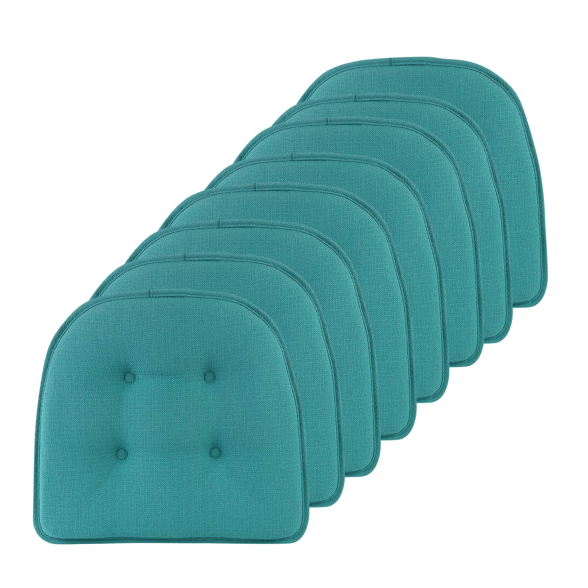 Non-Slip Chair Cushions, Assembled in USA, U-Shaped Skid-Proof Seat Pads for Dining Room, Kitchen, Office, 15"x16"