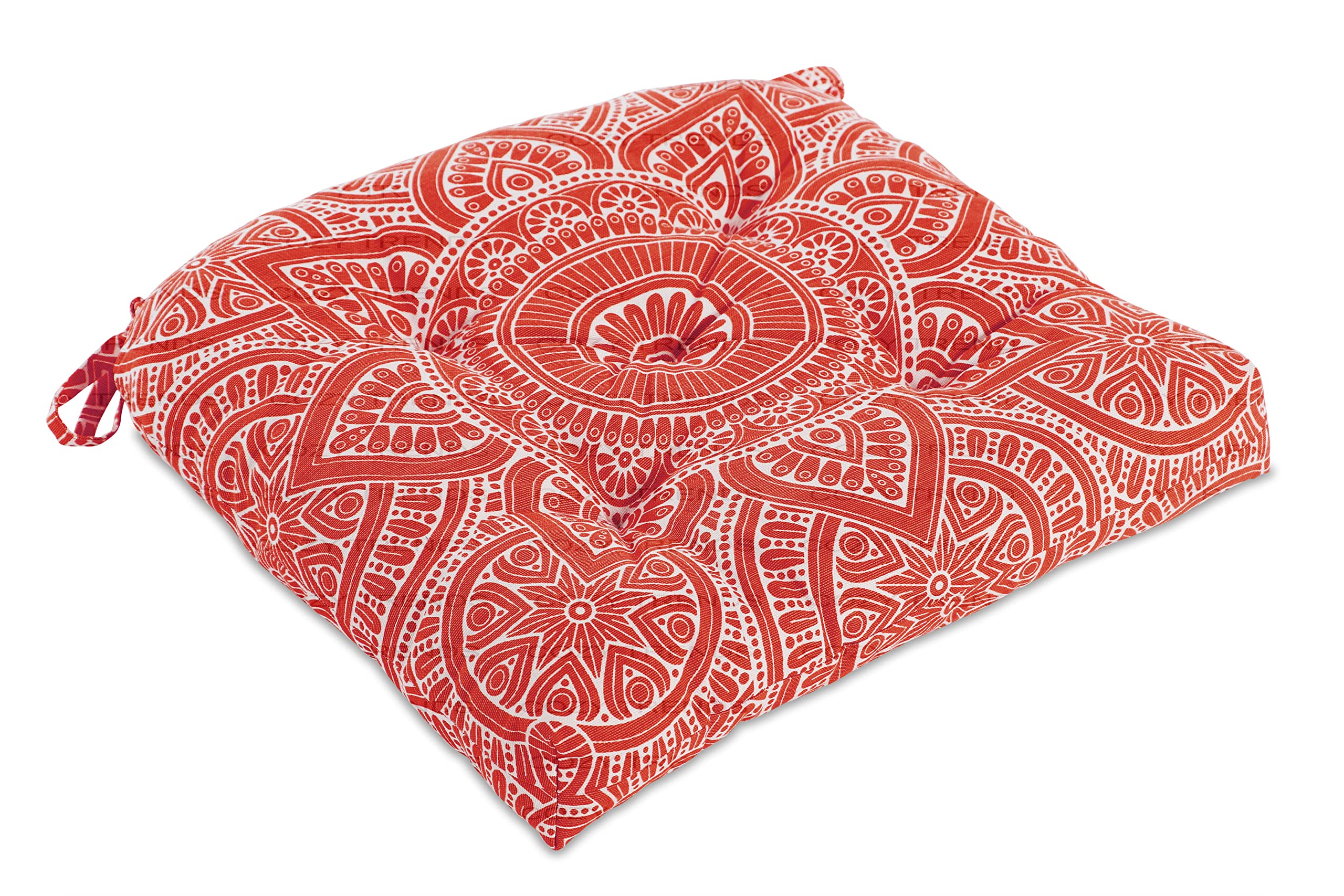 Handmade Cotton Chair Seat Pads Cushions Comfortable Pad with Ties 16''x16'' - for Dinning Chairs, Office Chair, and Bench (Sage)