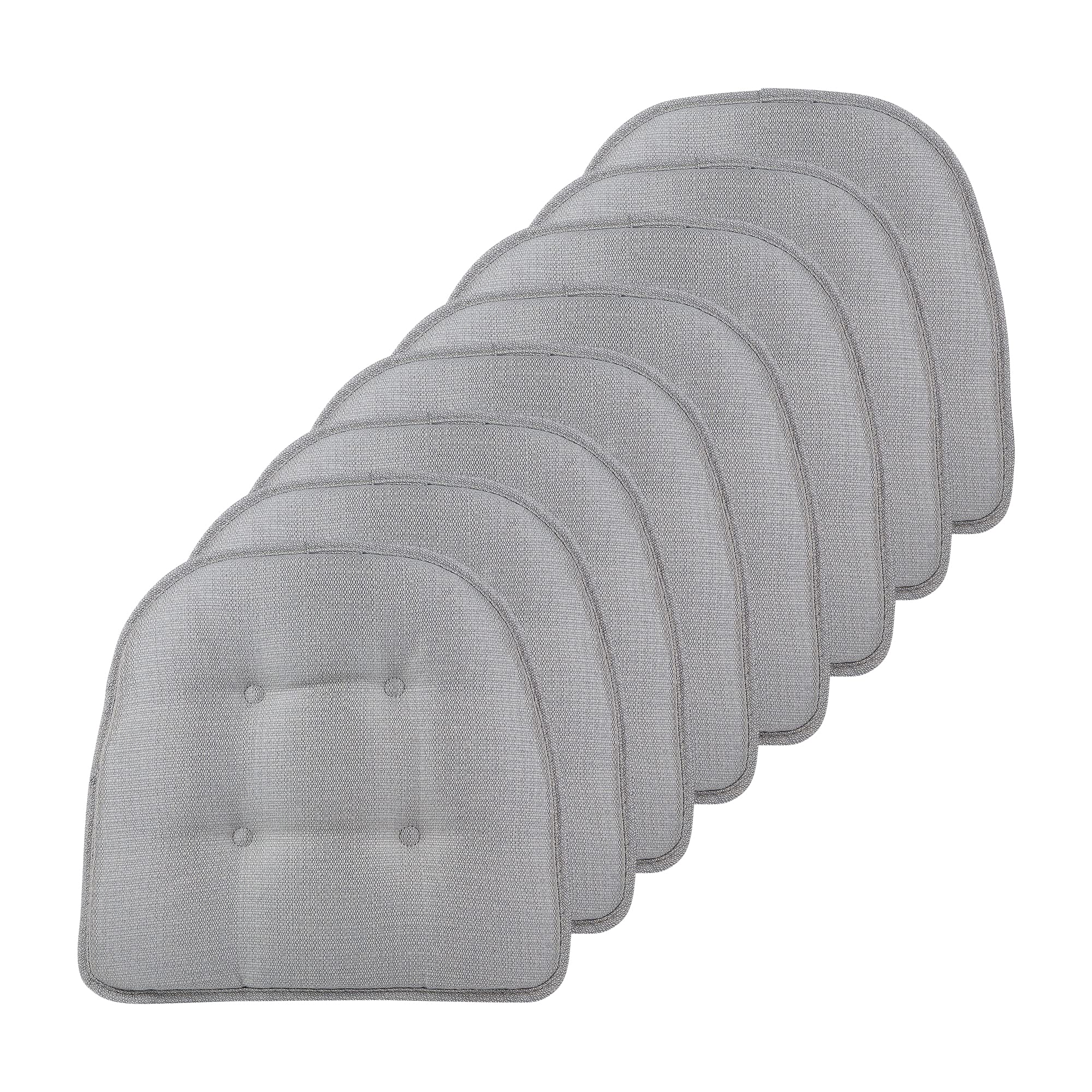 Non-Slip Chair Cushions, Assembled in USA, U-Shaped Skid-Proof Seat Pads for Dining Room, Kitchen, Office, 15"x16"