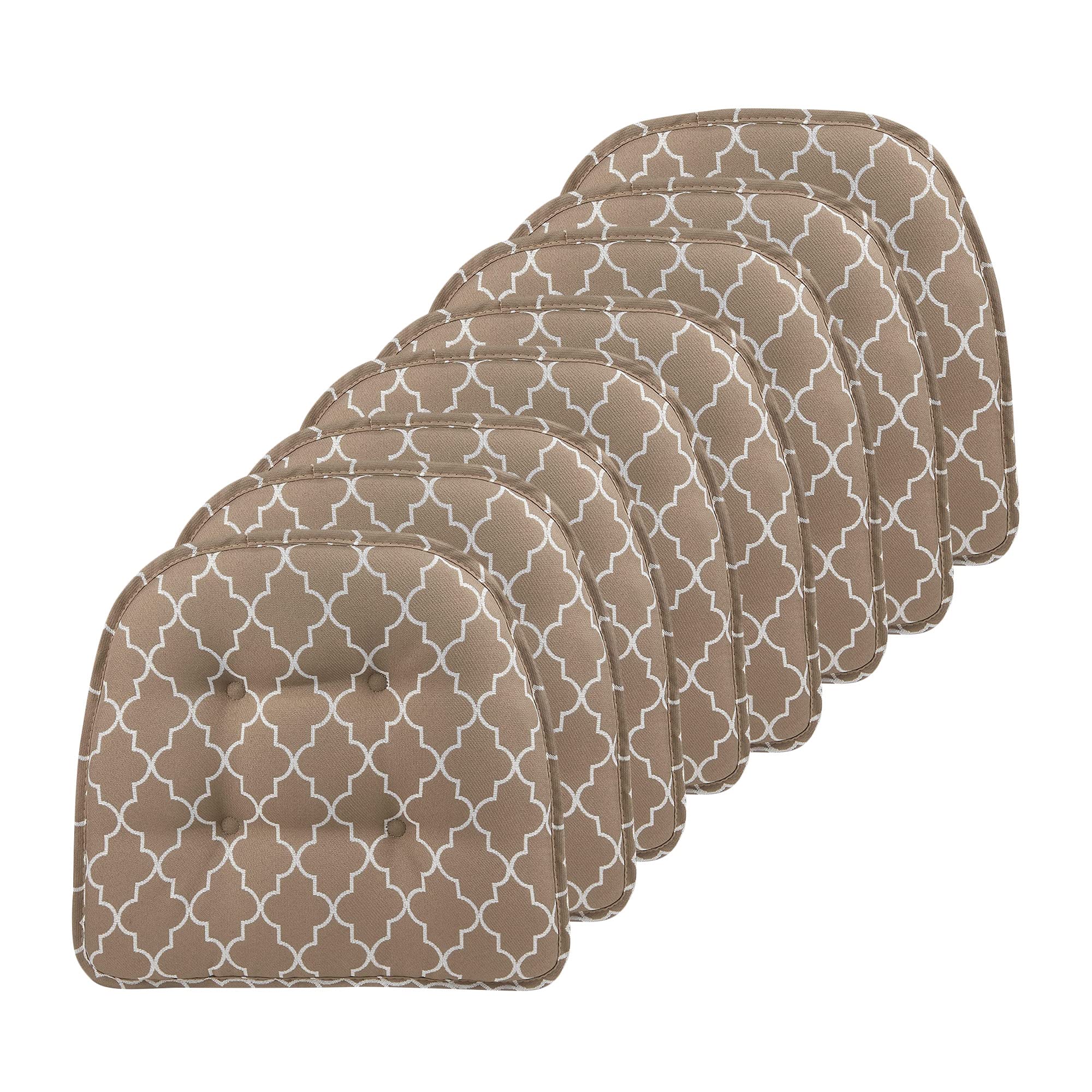 Non-Slip Chair Cushions, Assembled in USA, U-Shaped Skid-Proof Seat Pads for Dining Room, Kitchen, Office, 15"x16"