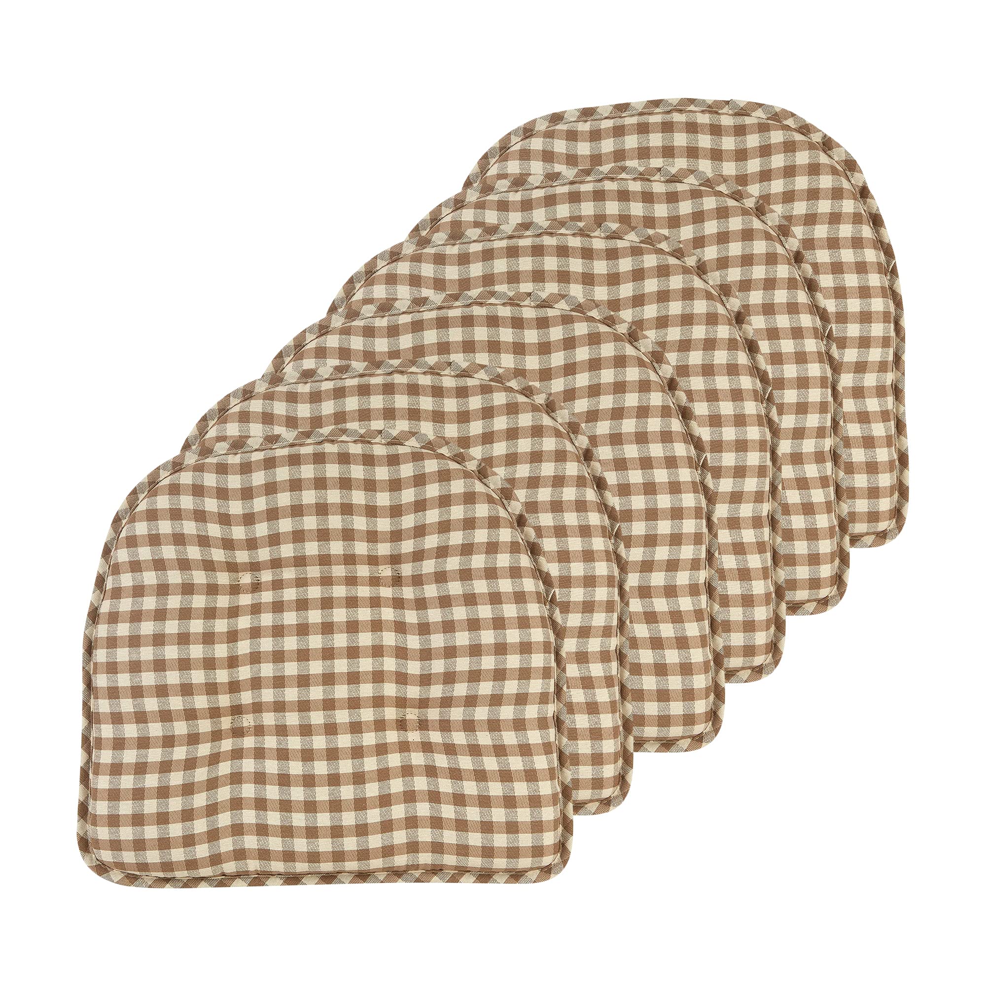 Non-Slip Chair Cushions, Assembled in USA, U-Shaped Skid-Proof Seat Pads for Dining Room, Kitchen, Office, 15"x16"