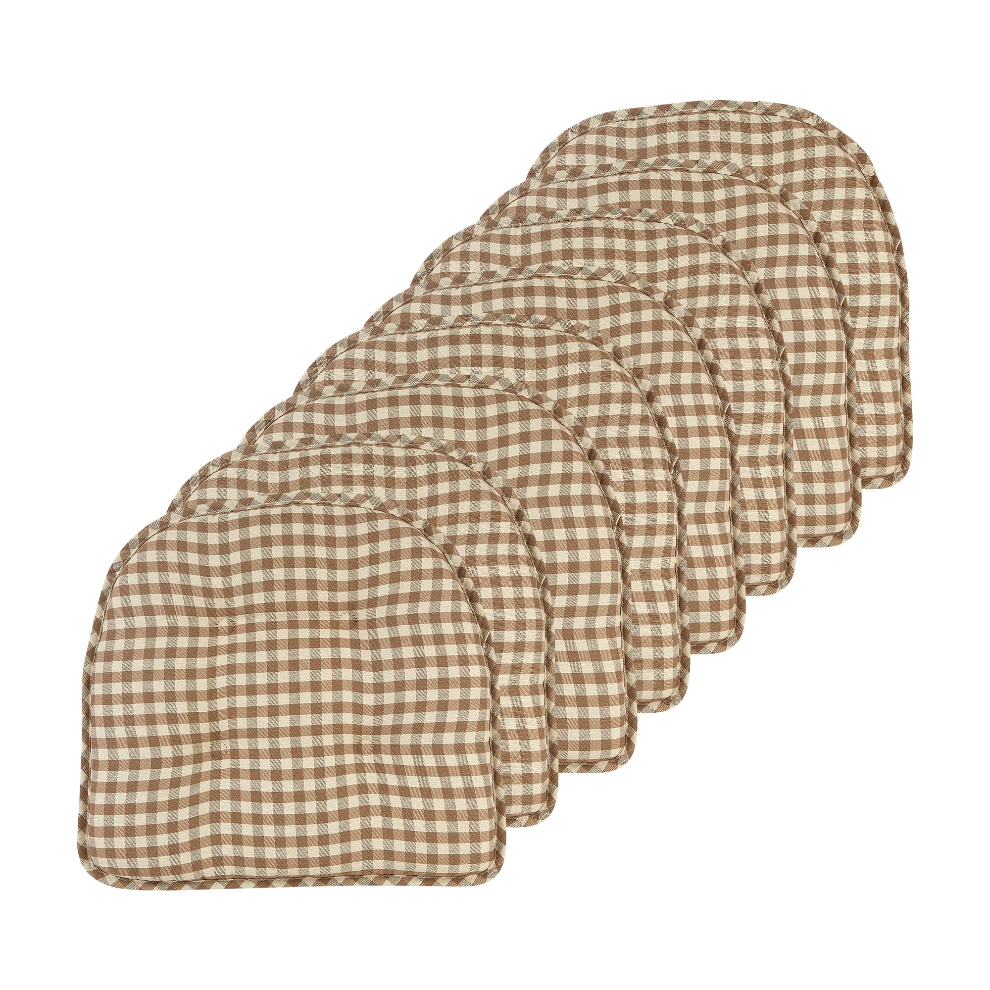 Non-Slip Chair Cushions, Assembled in USA, U-Shaped Skid-Proof Seat Pads for Dining Room, Kitchen, Office, 15"x16"
