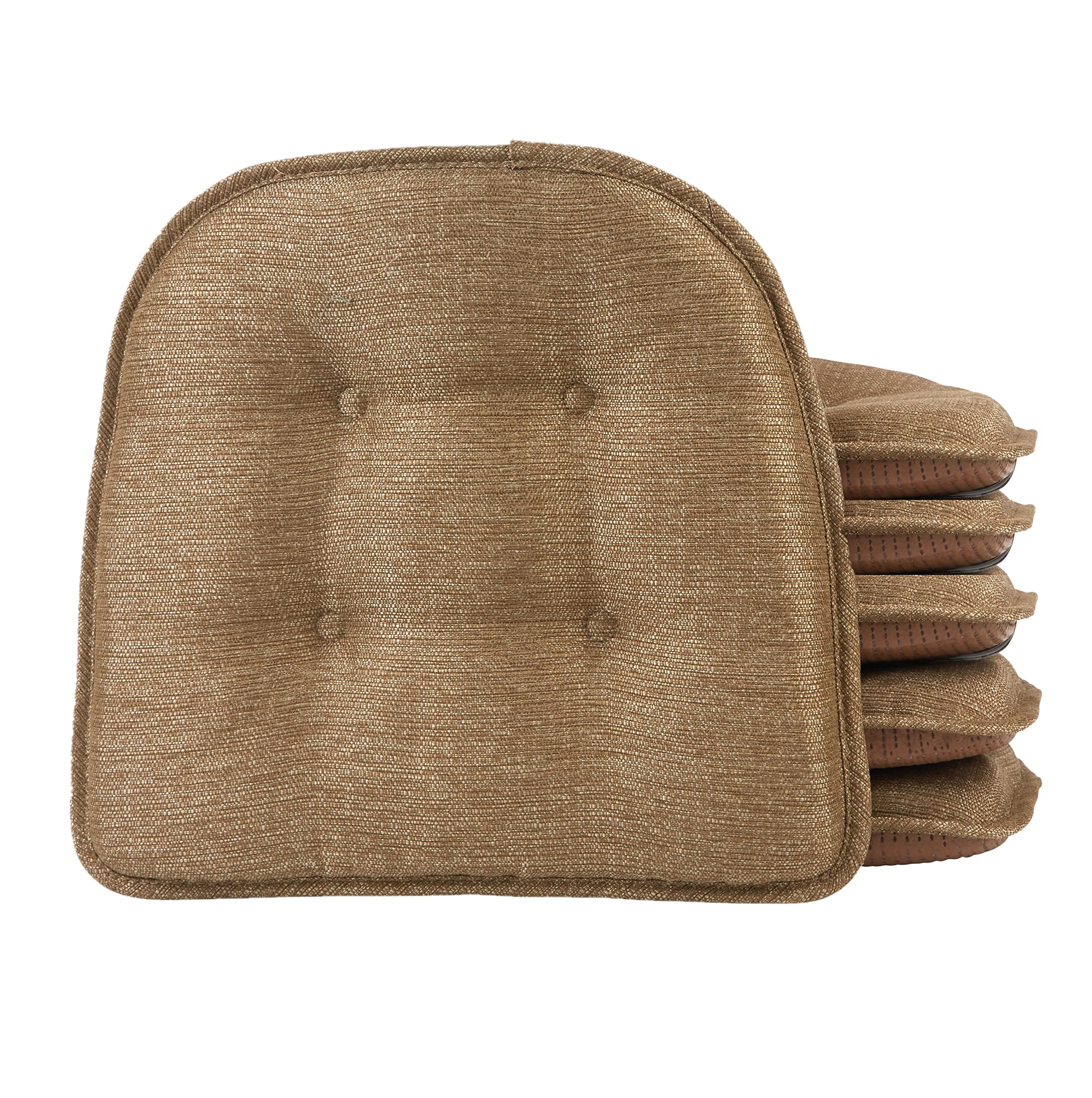 Non-Slip Chair Cushions, Assembled in USA, U-Shaped Skid-Proof Seat Pads for Dining Room, Kitchen, Office, 15"x16"