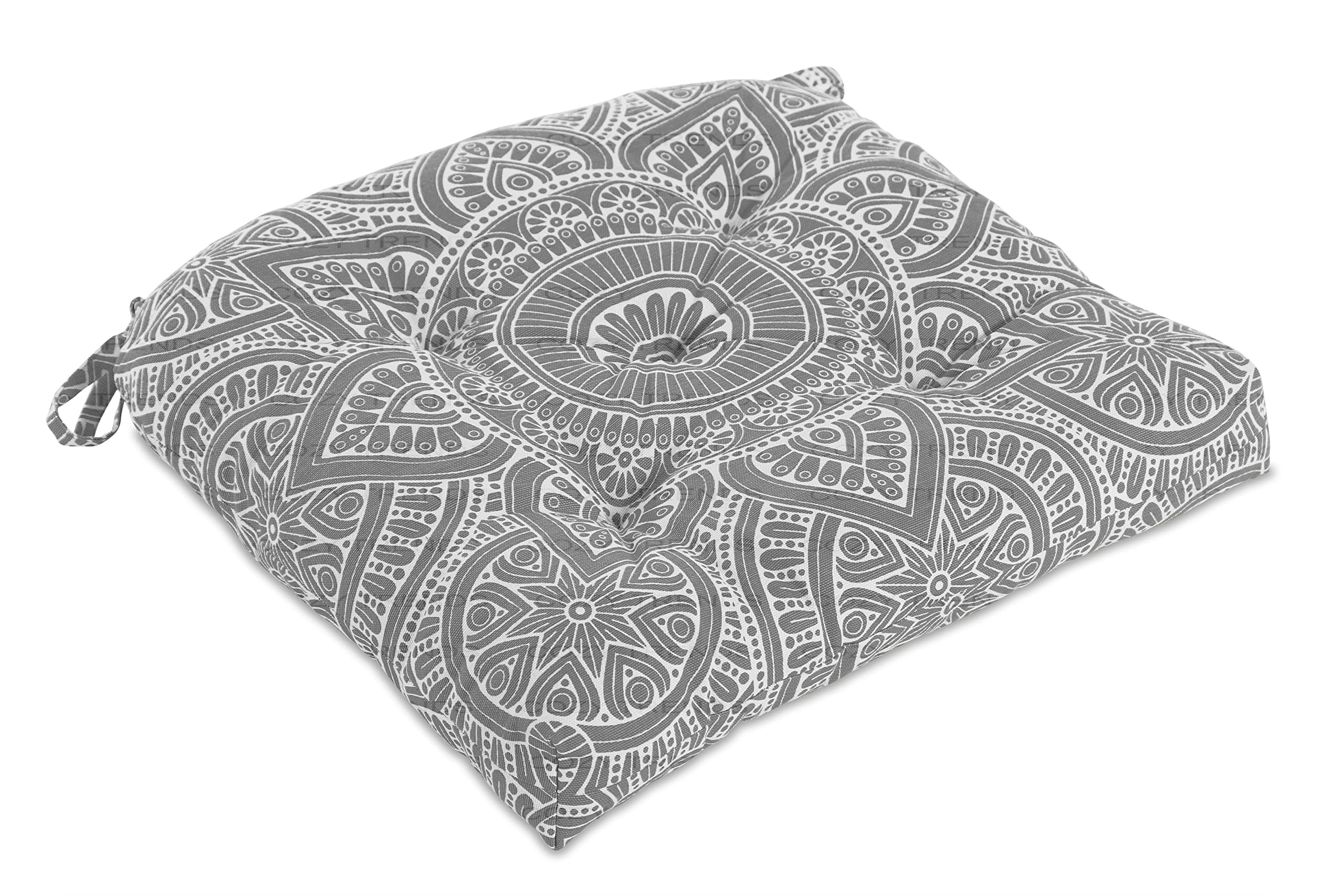 Handmade Cotton Chair Seat Pads Cushions Comfortable Pad with Ties 16''x16'' - for Dinning Chairs, Office Chair, and Bench (Sage)