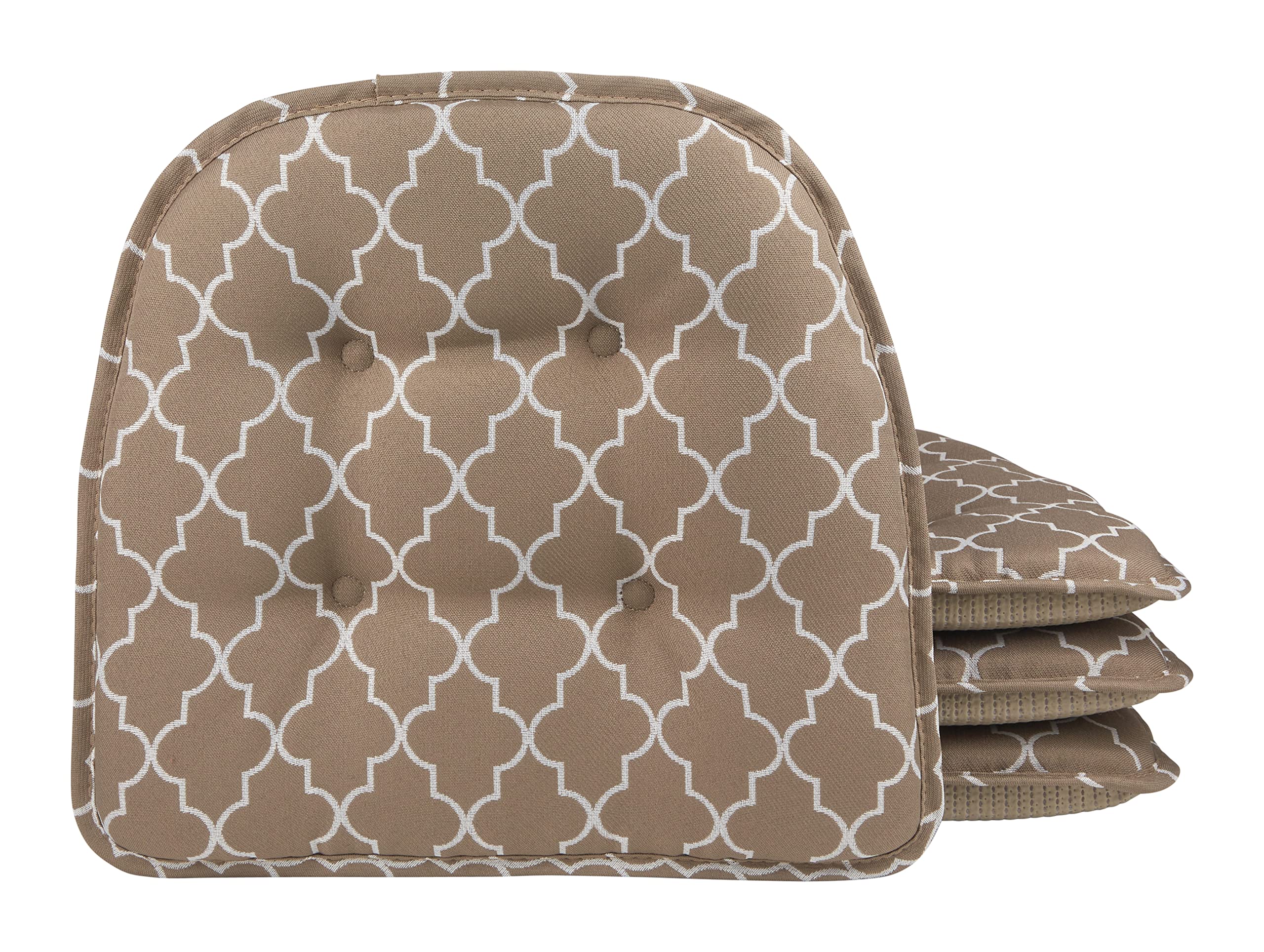 Non-Slip Chair Cushions, Assembled in USA, U-Shaped Skid-Proof Seat Pads for Dining Room, Kitchen, Office, 15"x16"