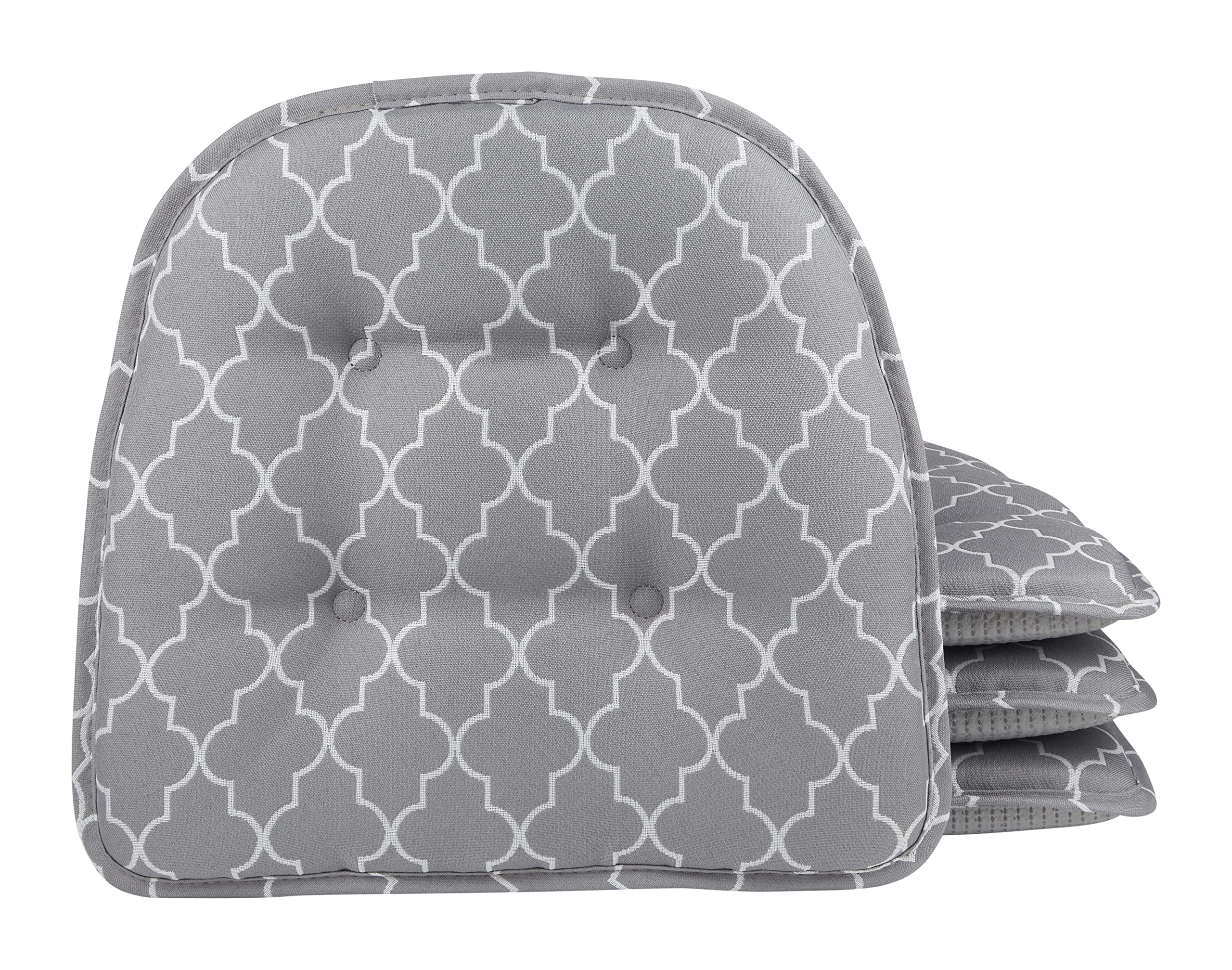 Non-Slip Chair Cushions, Assembled in USA, U-Shaped Skid-Proof Seat Pads for Dining Room, Kitchen, Office, 15"x16"
