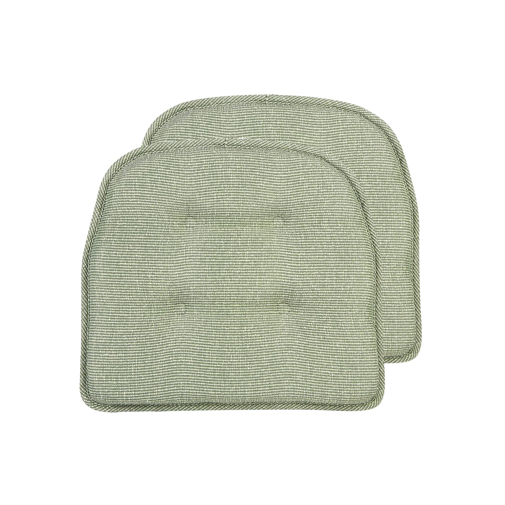 Non-Slip Chair Cushions, Assembled in USA, U-Shaped Skid-Proof Seat Pads for Dining Room, Kitchen, Office, 15"x16"