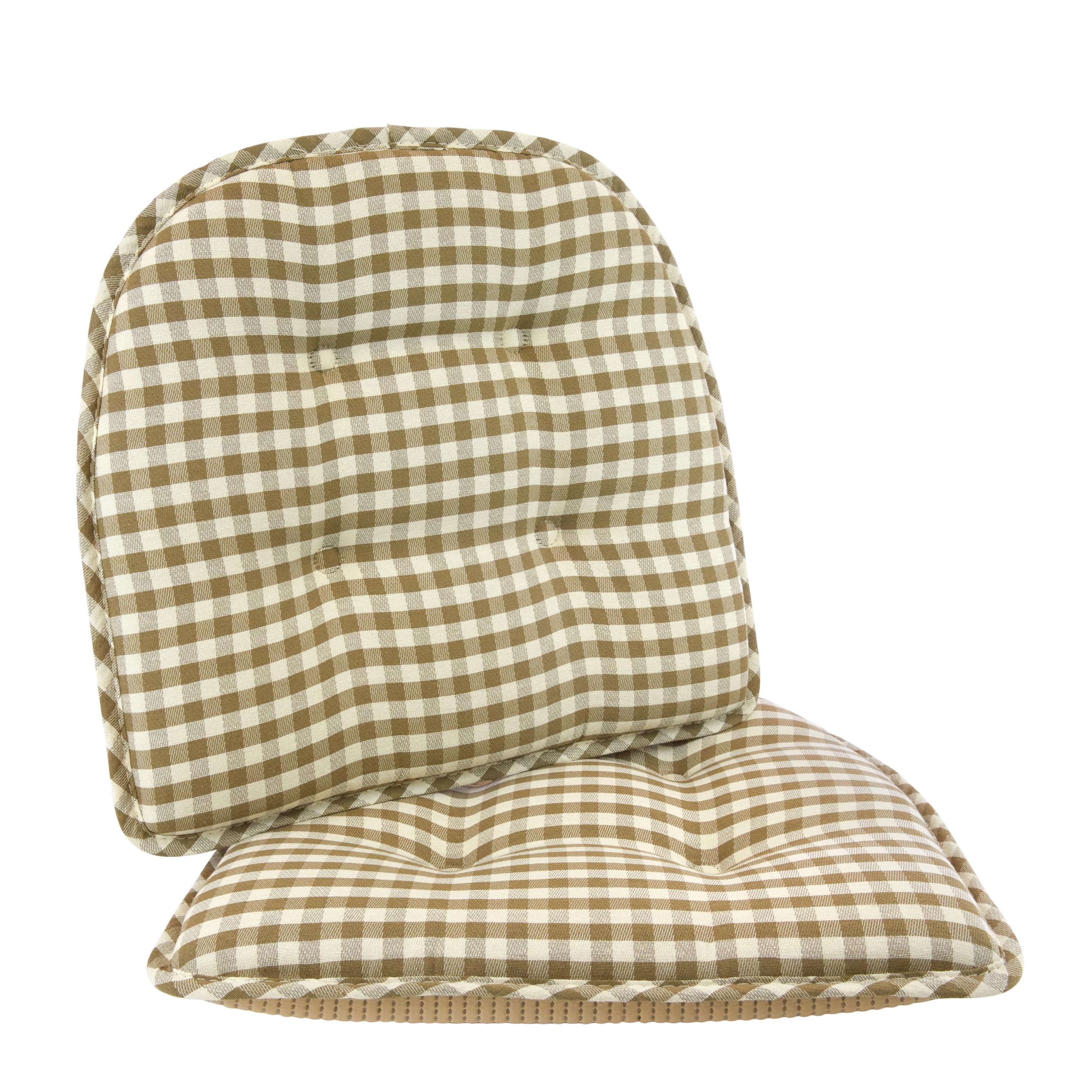 Non-Slip Chair Cushions, Assembled in USA, U-Shaped Skid-Proof Seat Pads for Dining Room, Kitchen, Office, 15"x16"