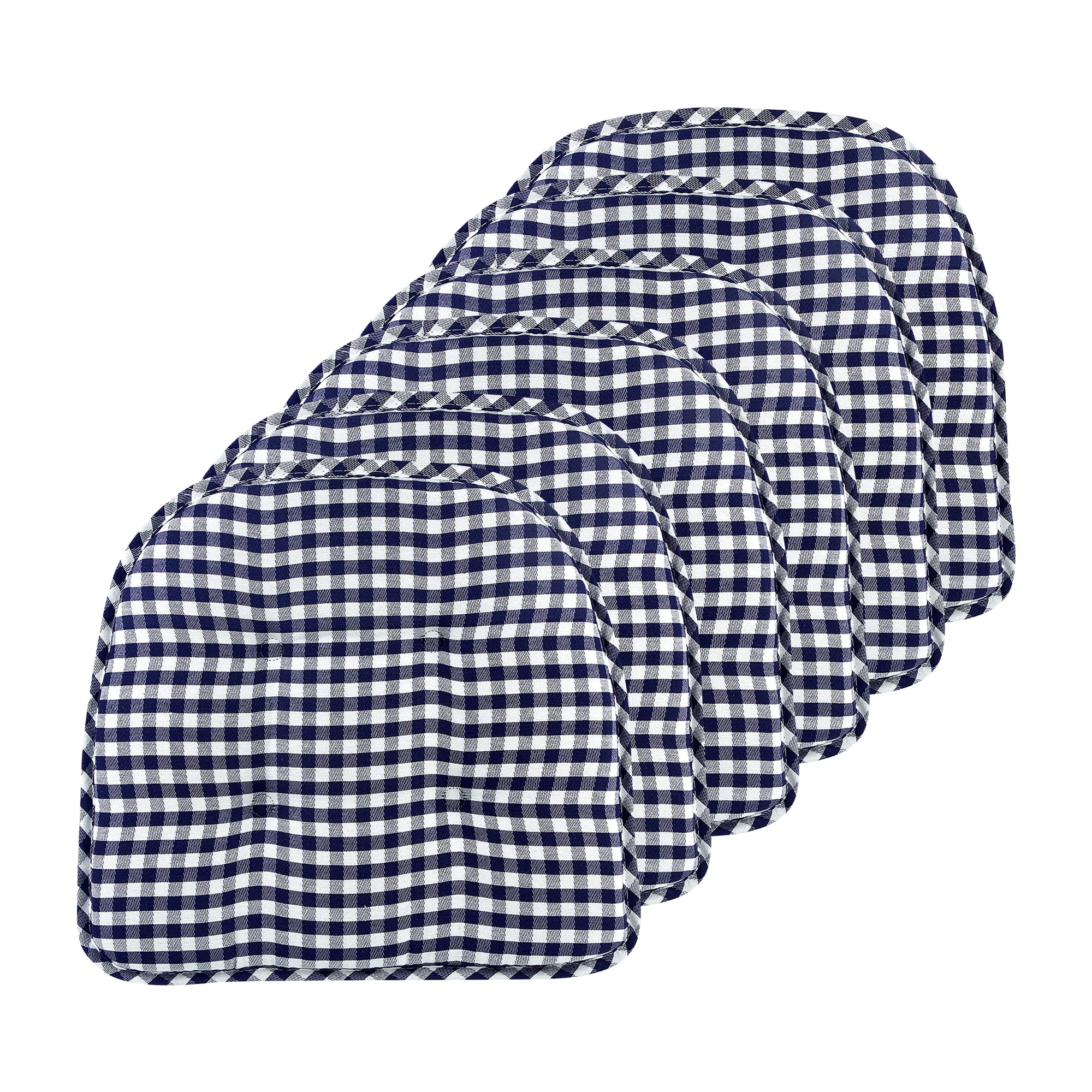 Non-Slip Chair Cushions, Assembled in USA, U-Shaped Skid-Proof Seat Pads for Dining Room, Kitchen, Office, 15"x16"